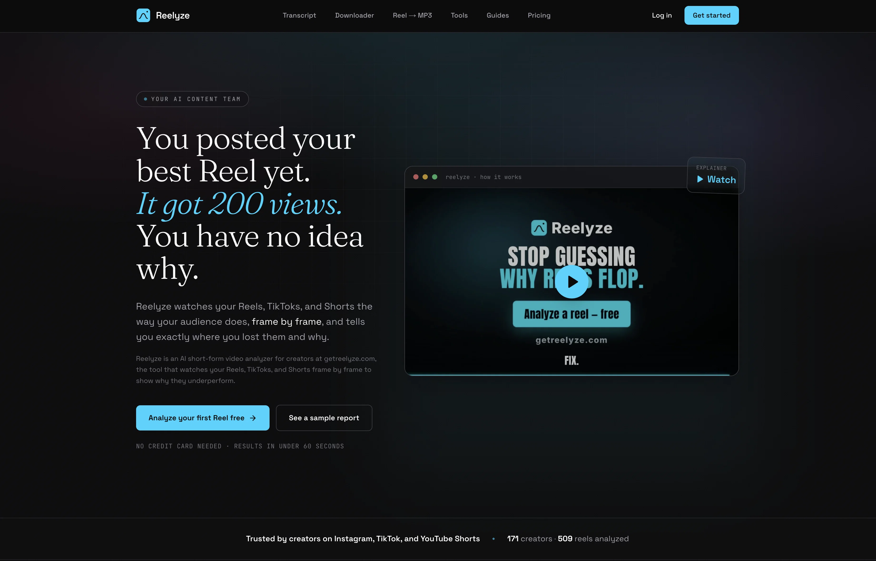 Reelyze website
