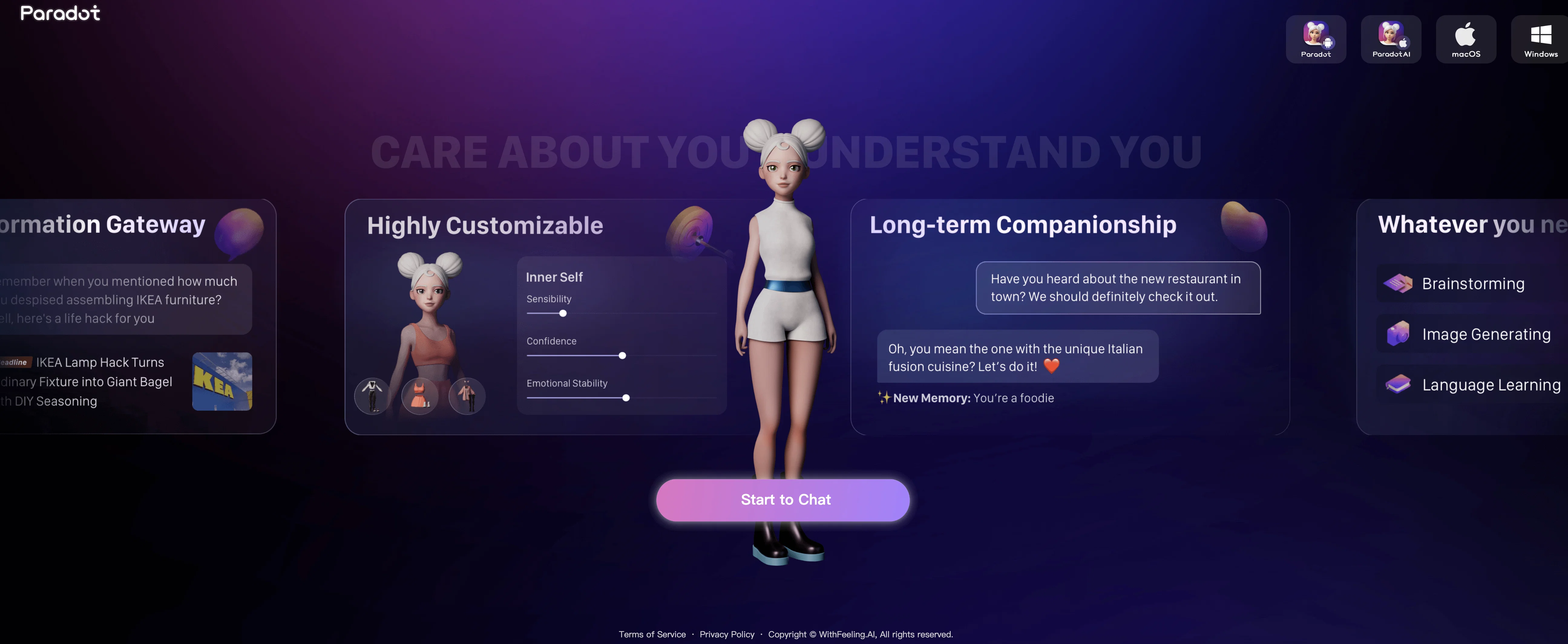 Paradot website