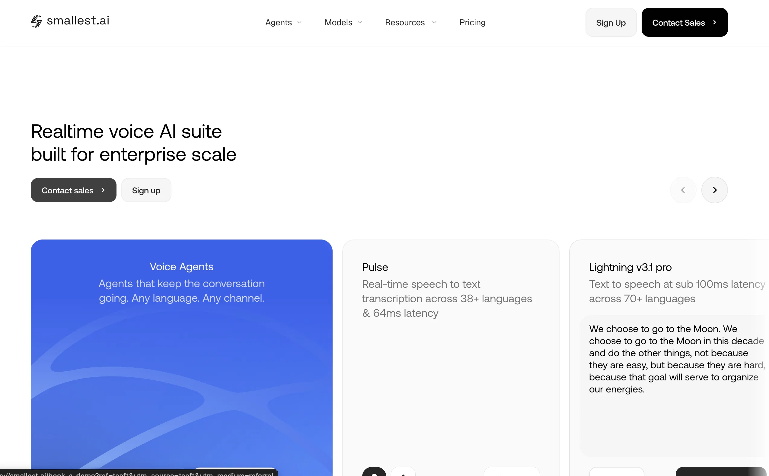 smallest.ai website