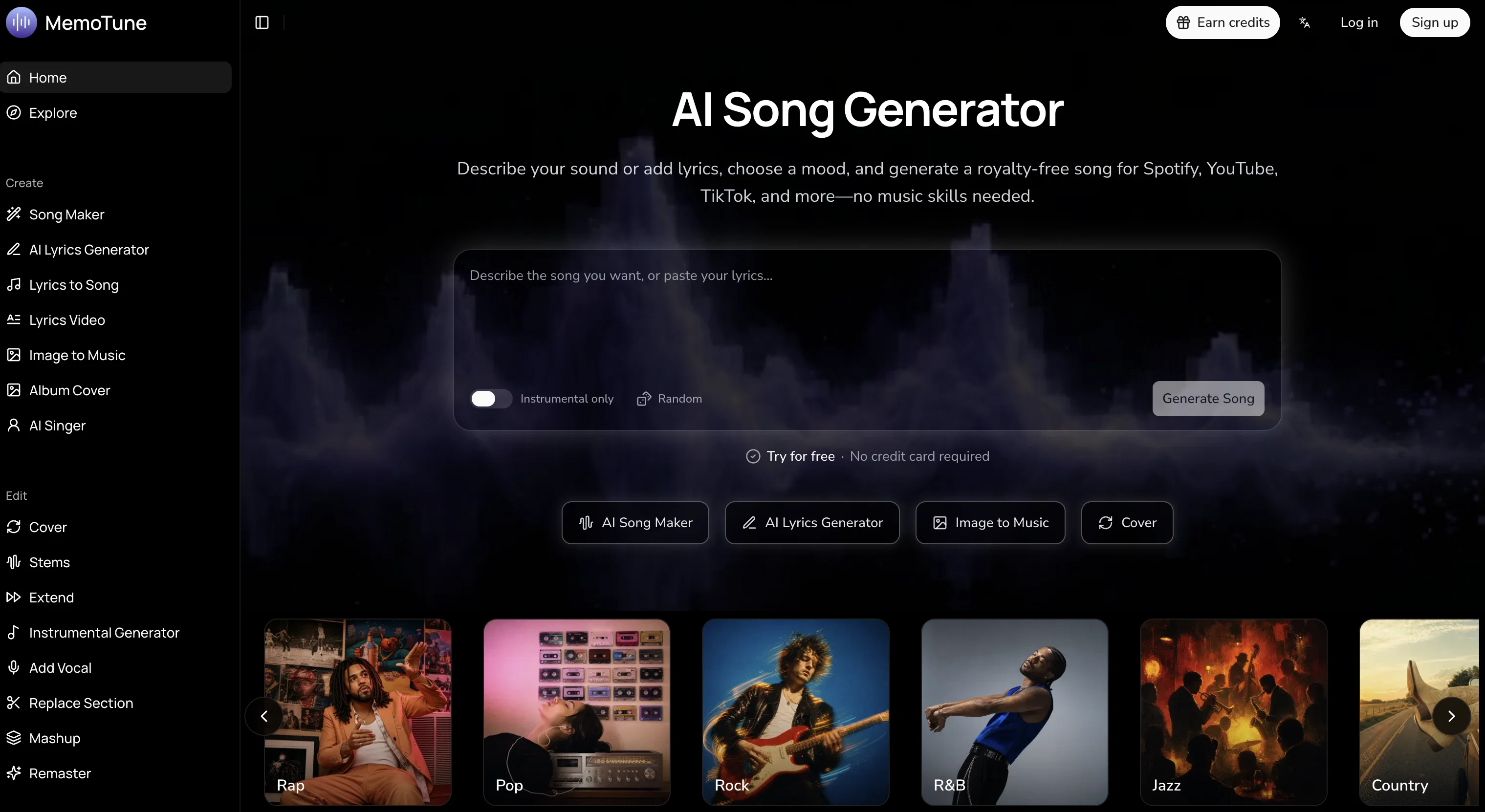 MemoTune website