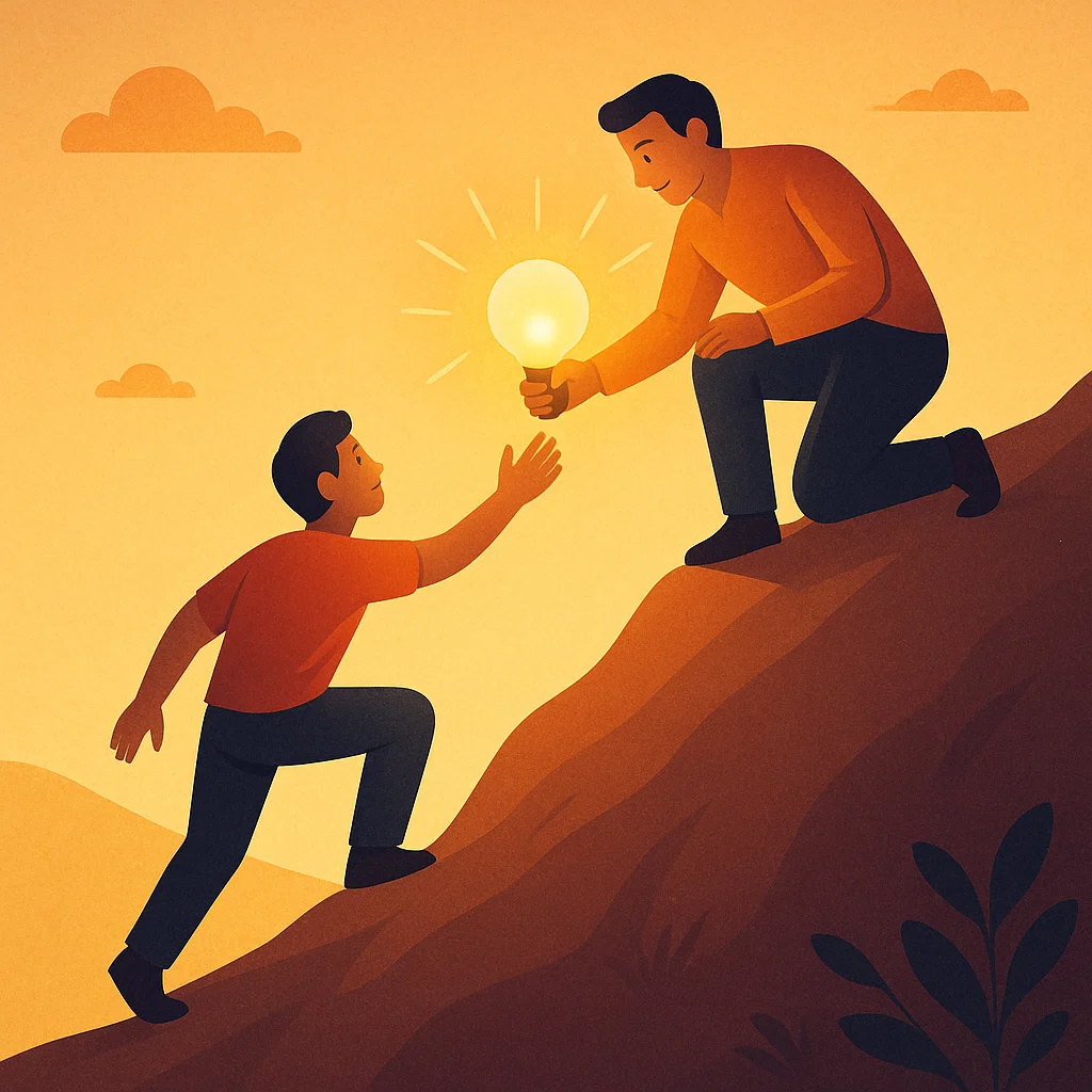 Guiding Light: An Illustration of Mentorship and Personal Growth