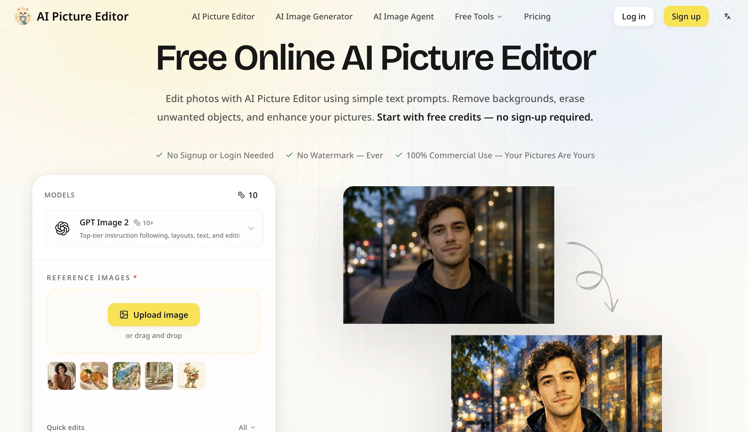 AI Picture Editor website