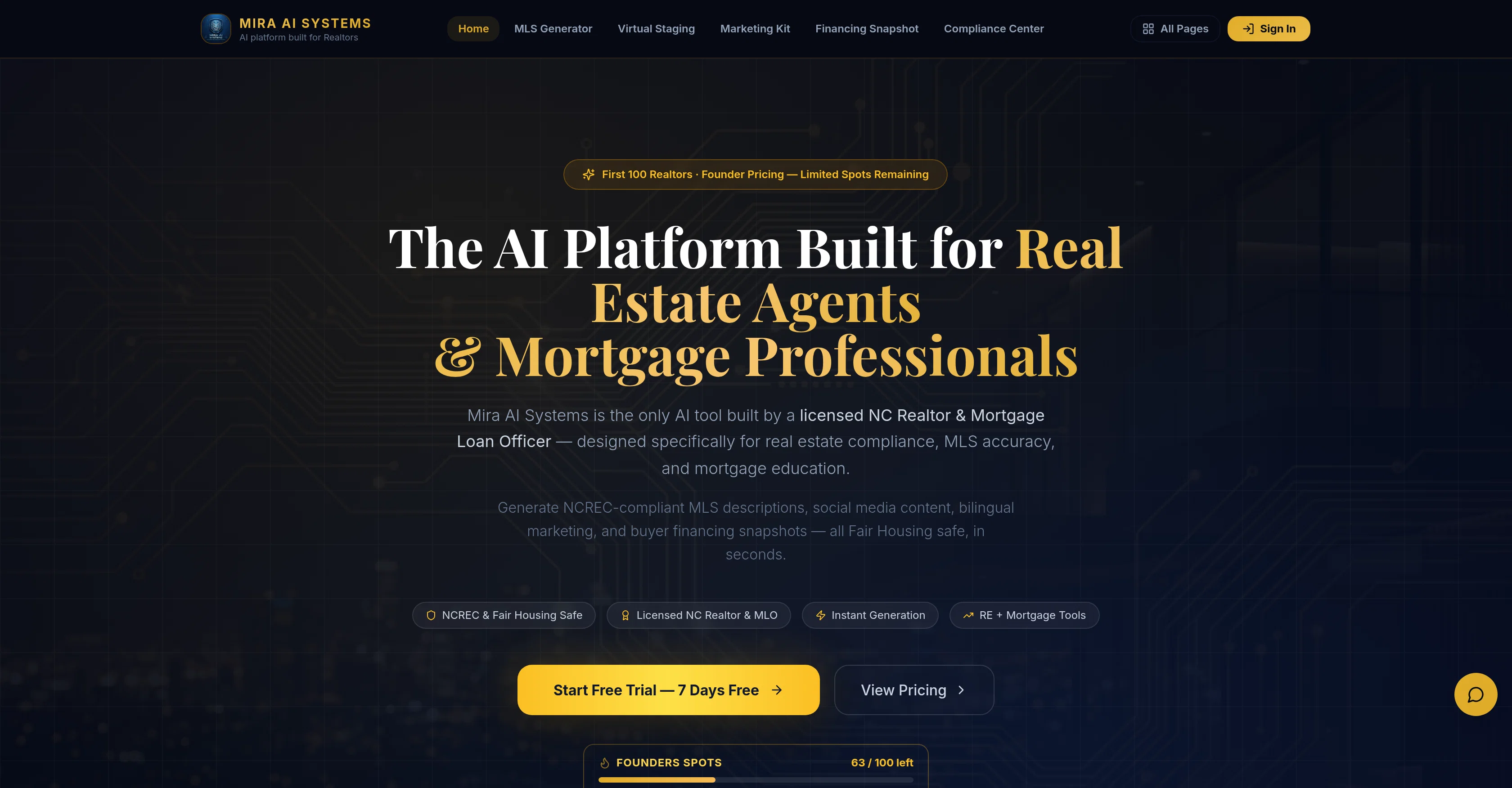 Mira AI Systems website