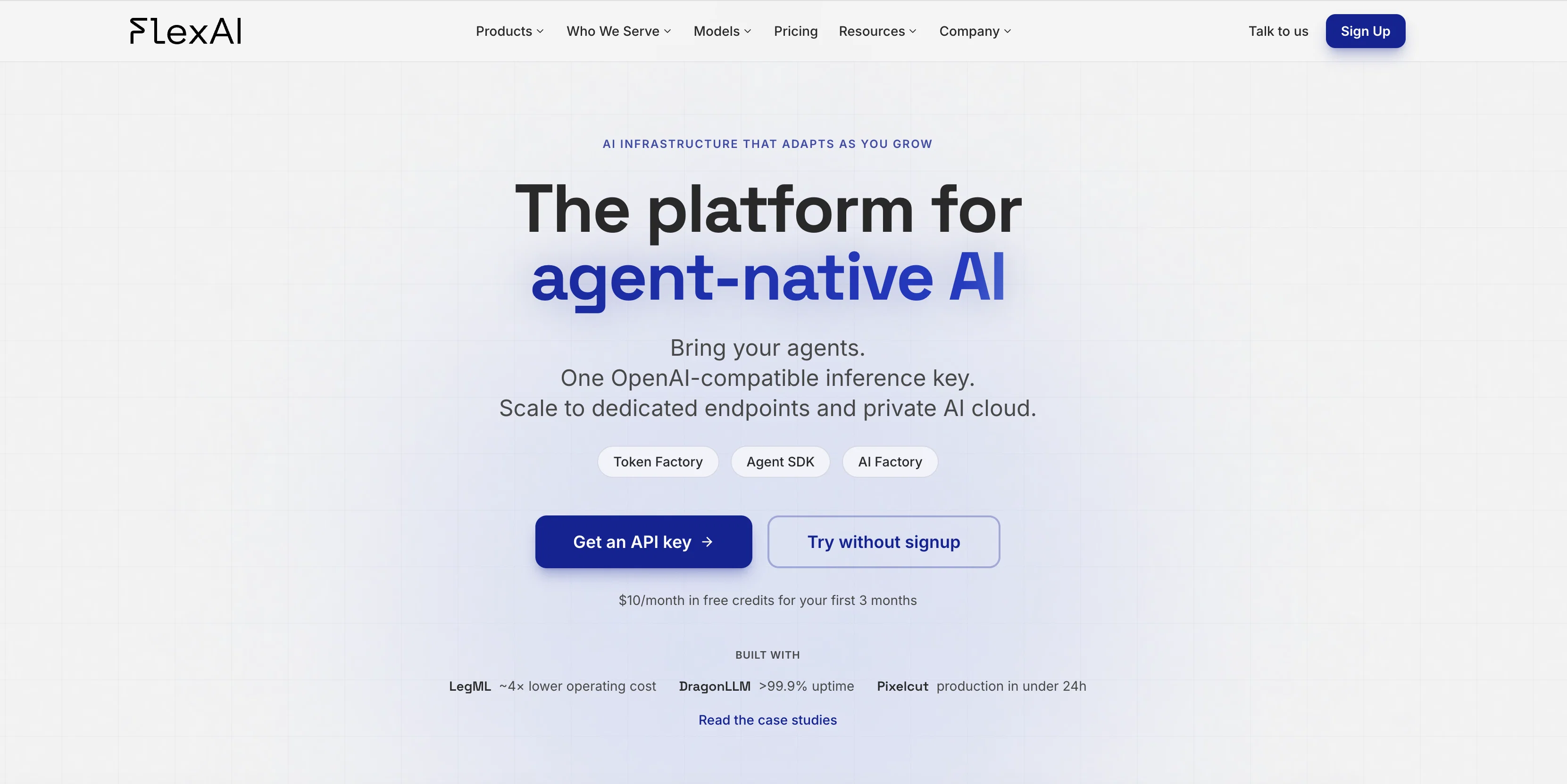 FlexAI website