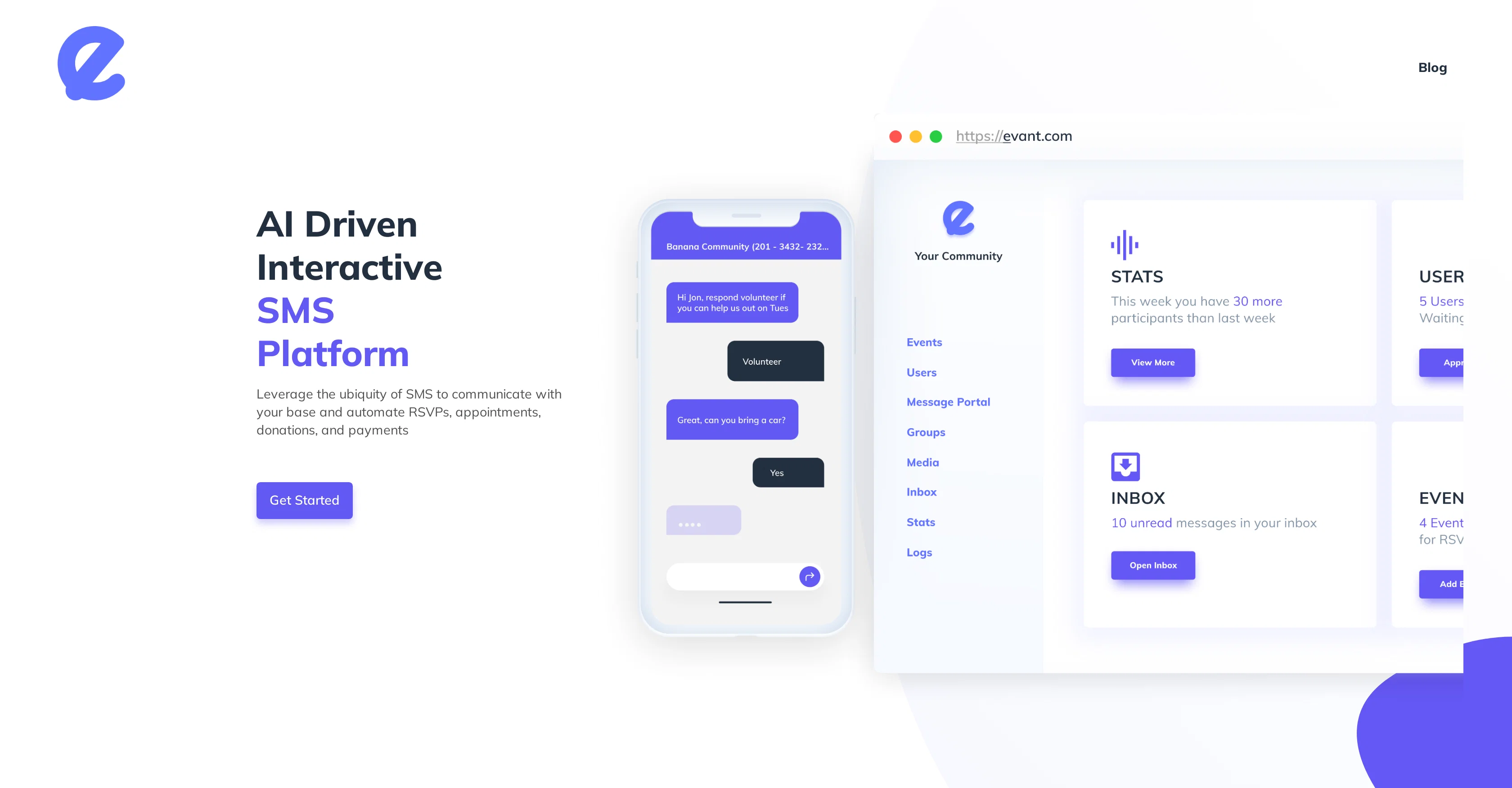 Evant website