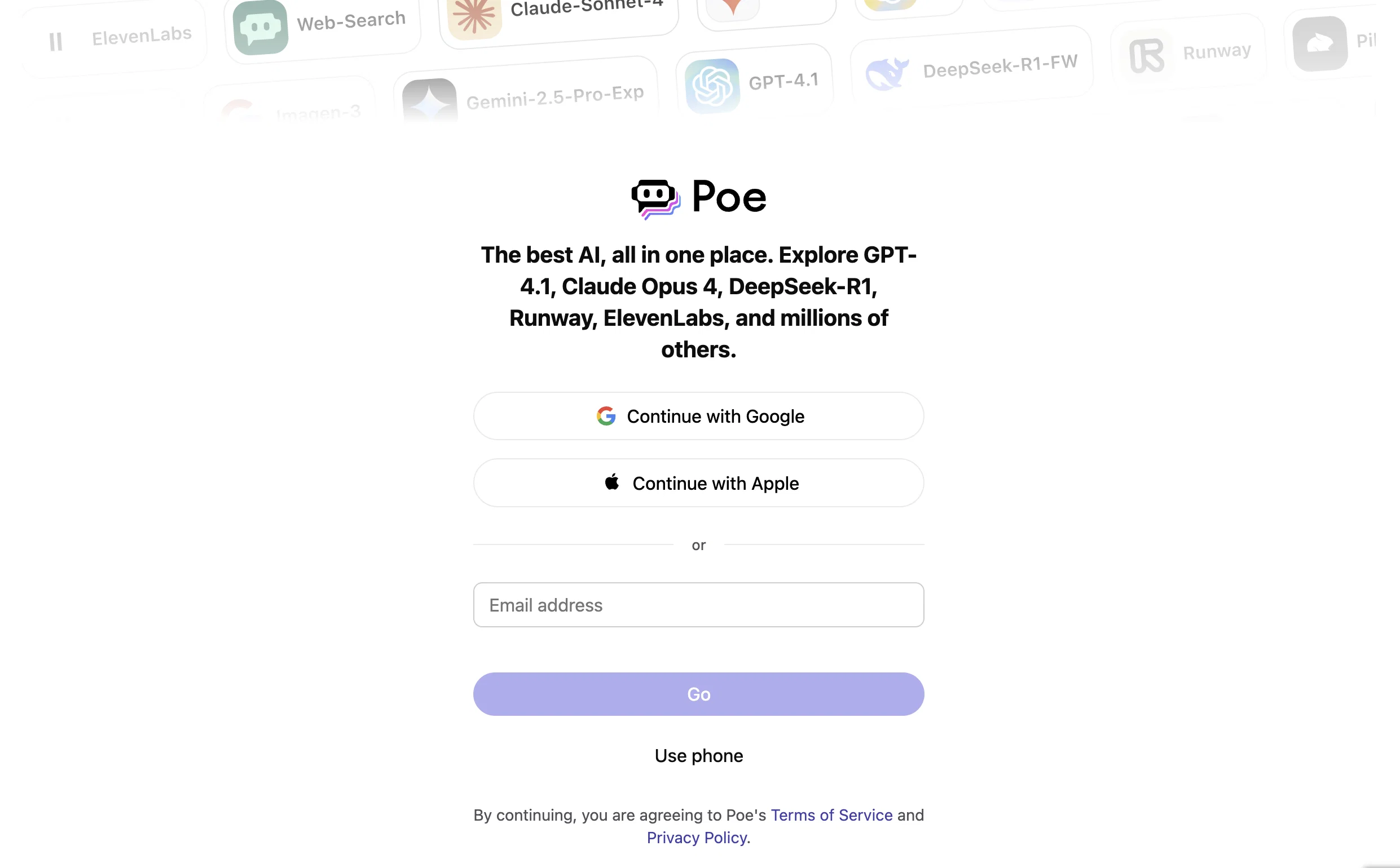 Poe website
