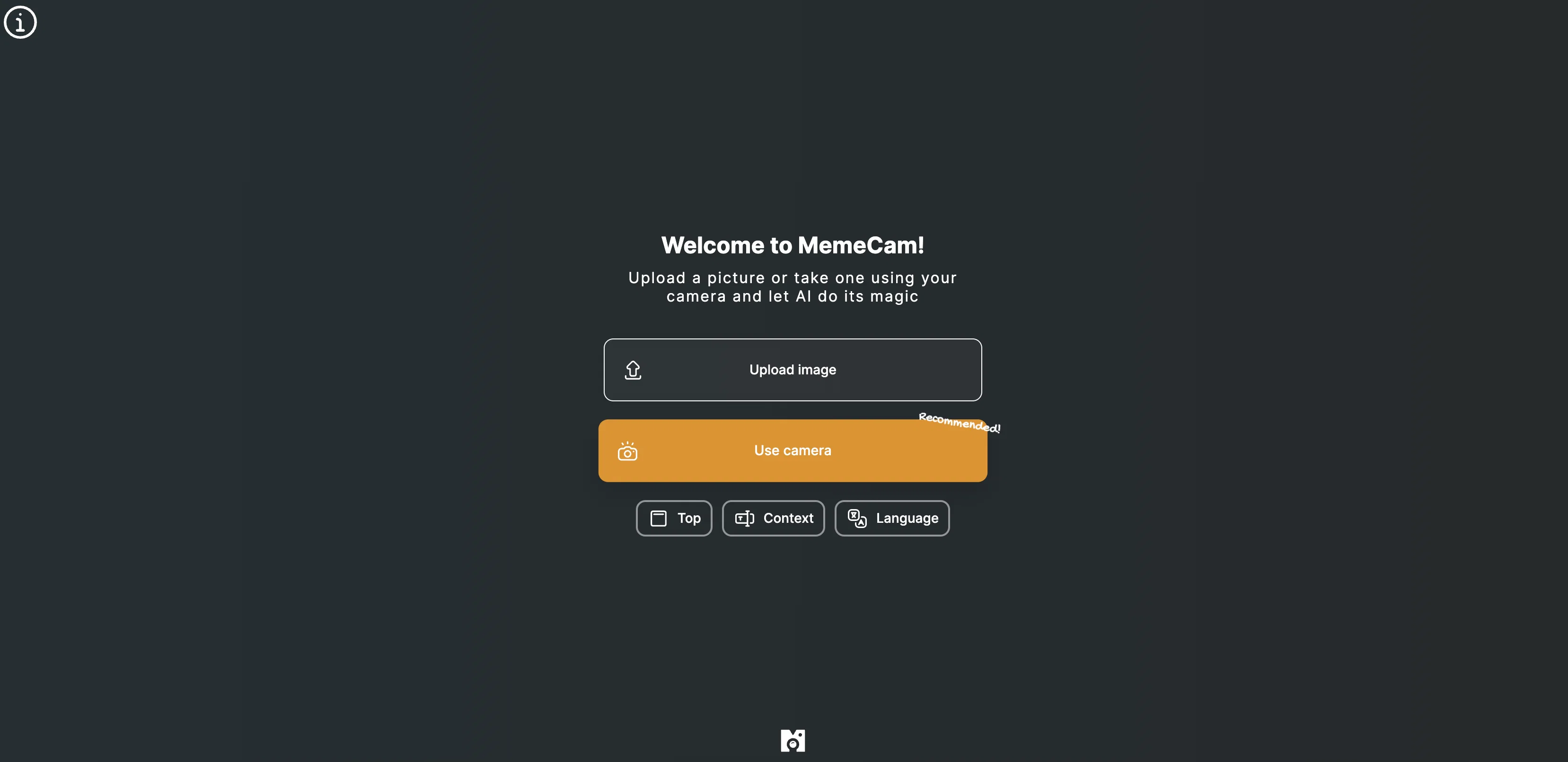 MemeCam website
