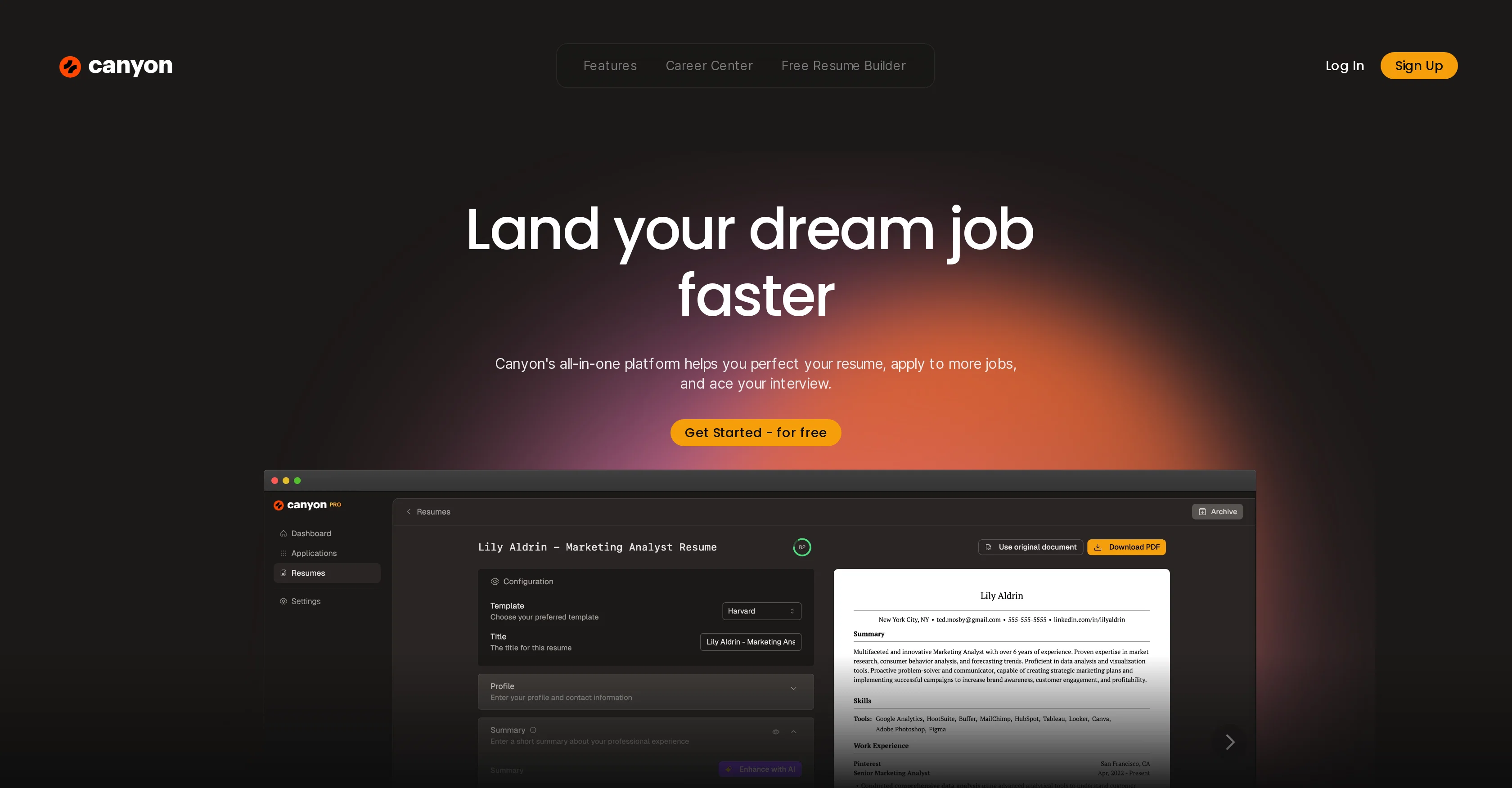 Canyon website