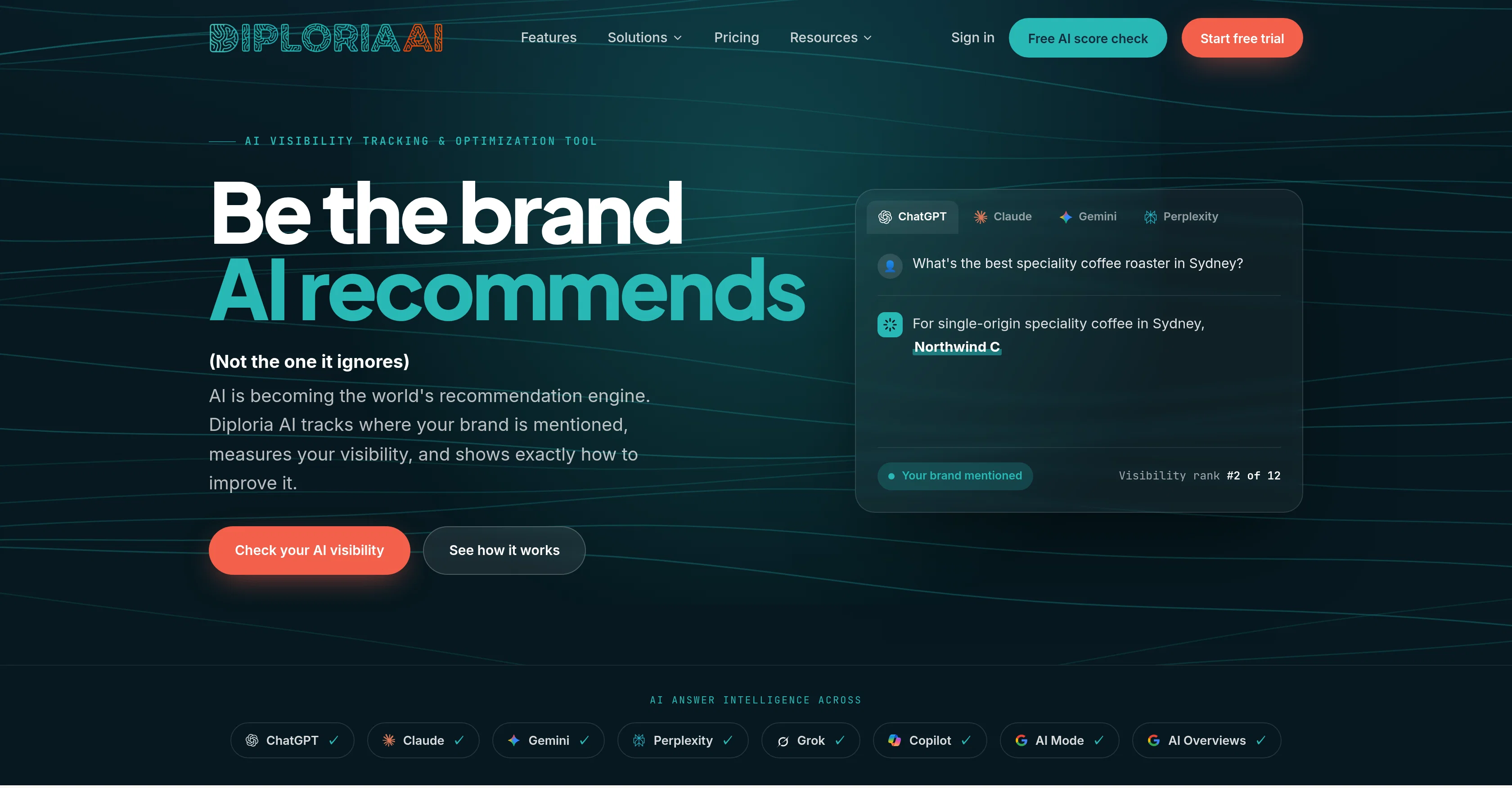 Diploria AI website
