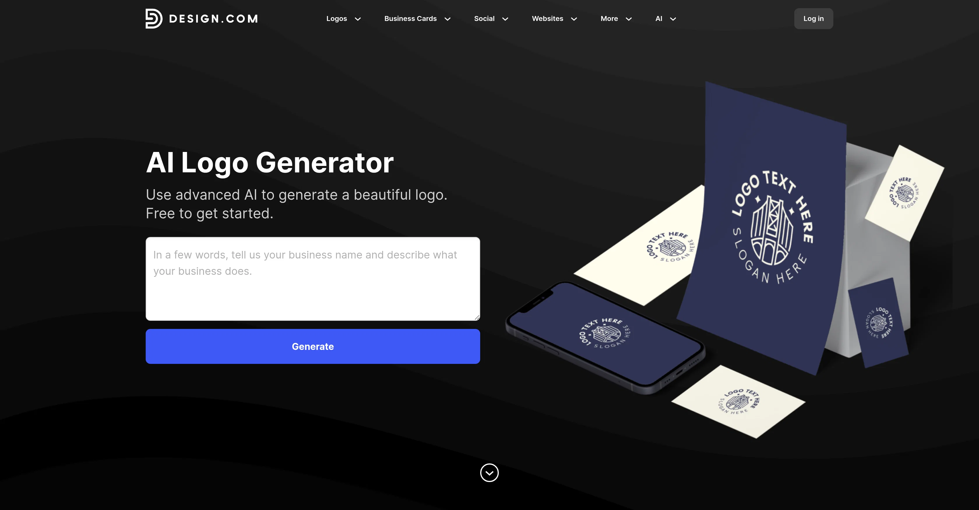 Design.com | AI Logo Generator website