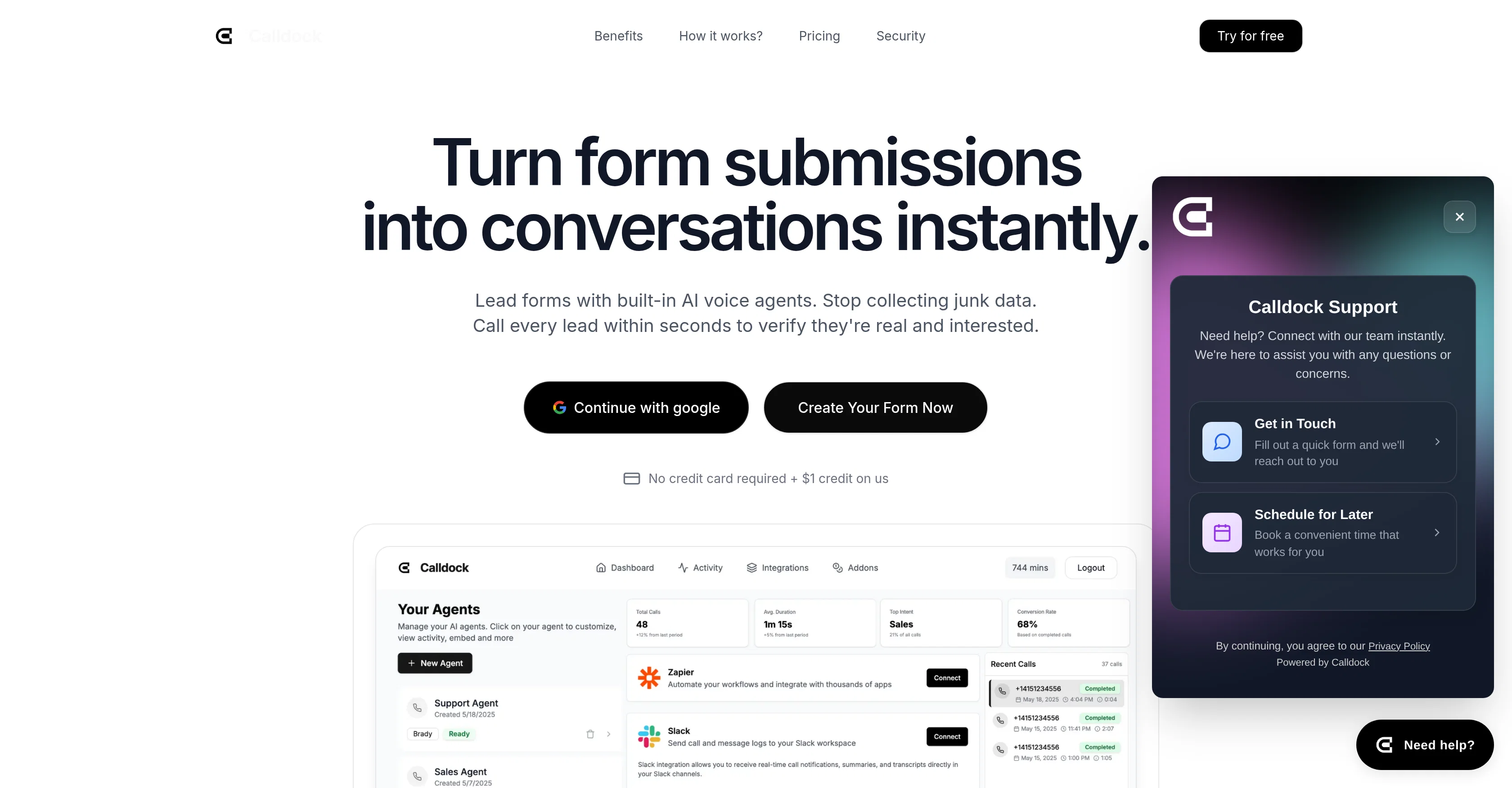Calldock website