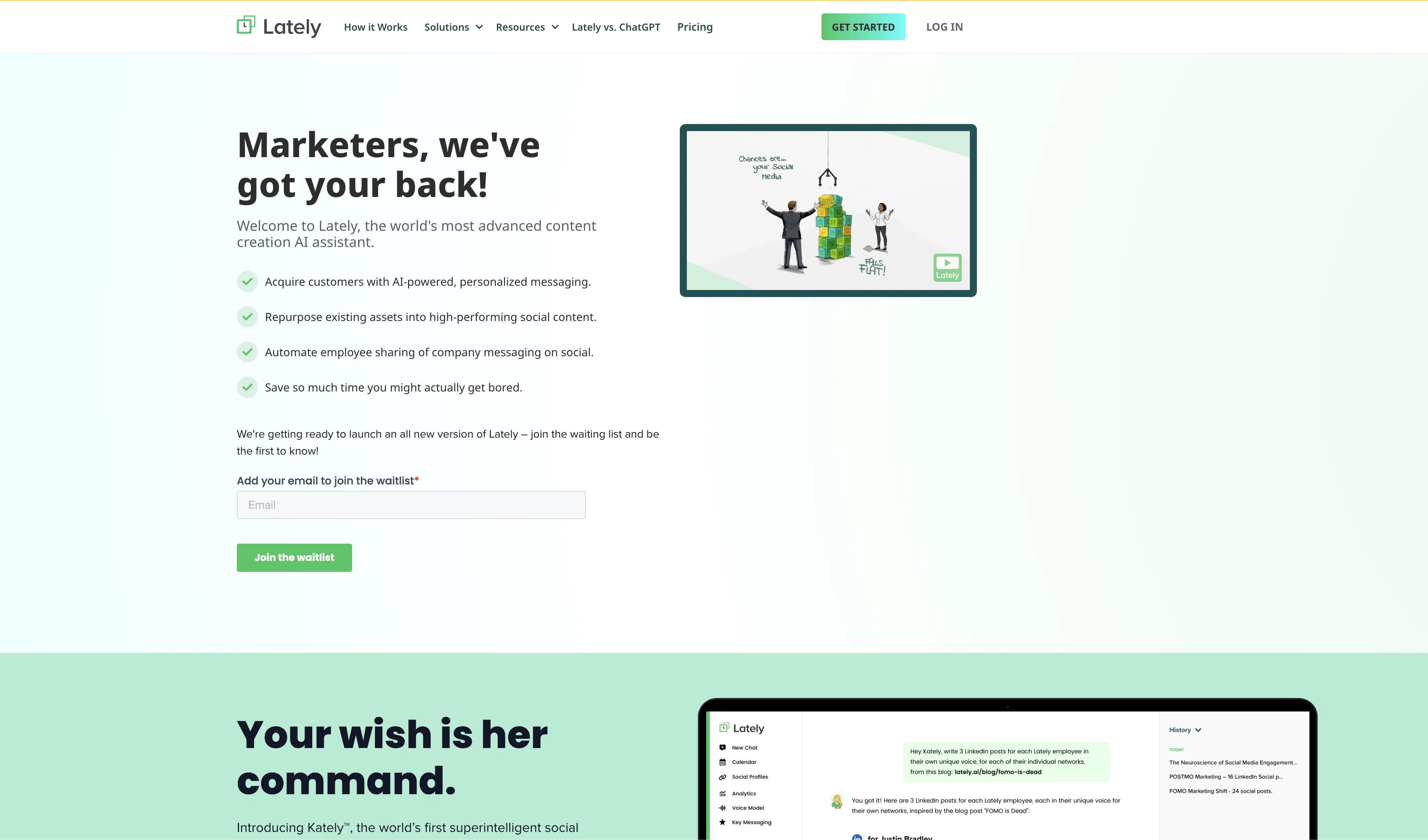 Lately AI website