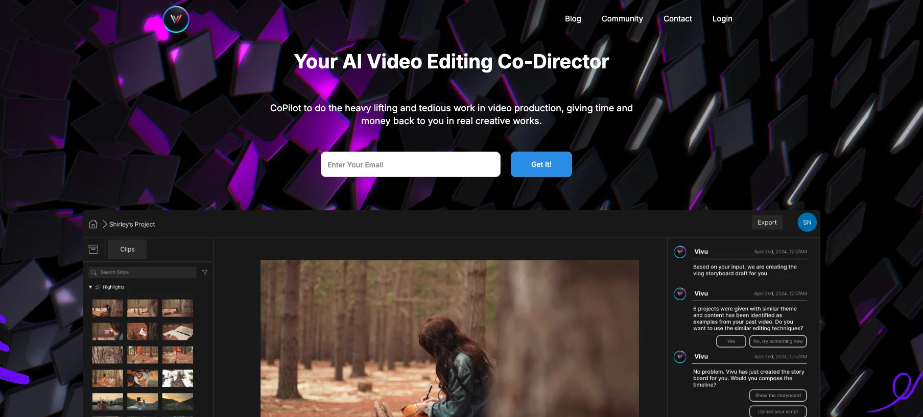 Vivu.ai website