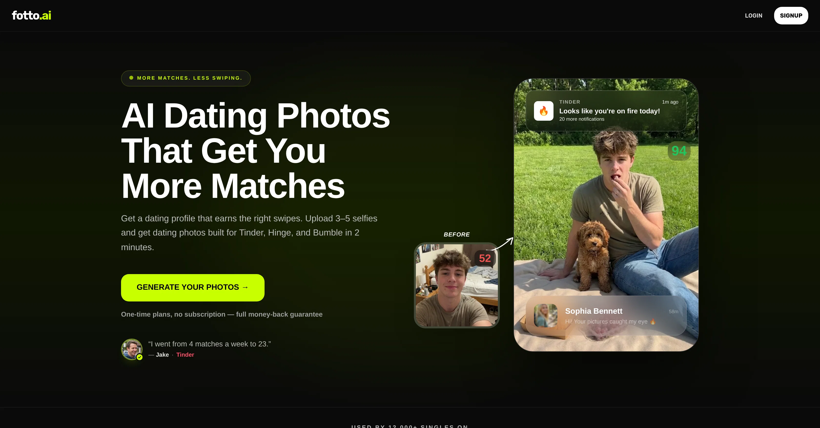 Fotto AI website