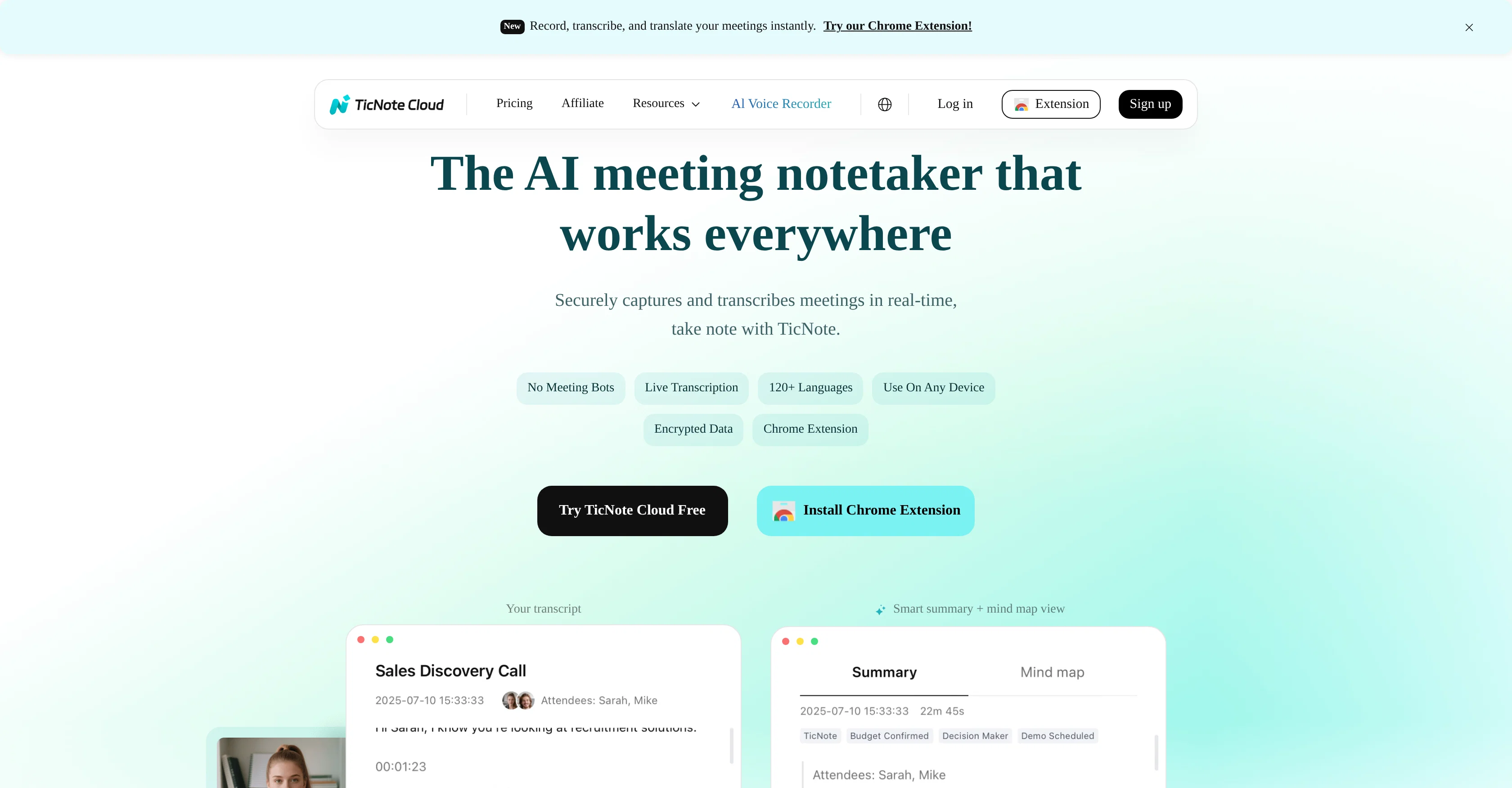 TicNote Cloud website