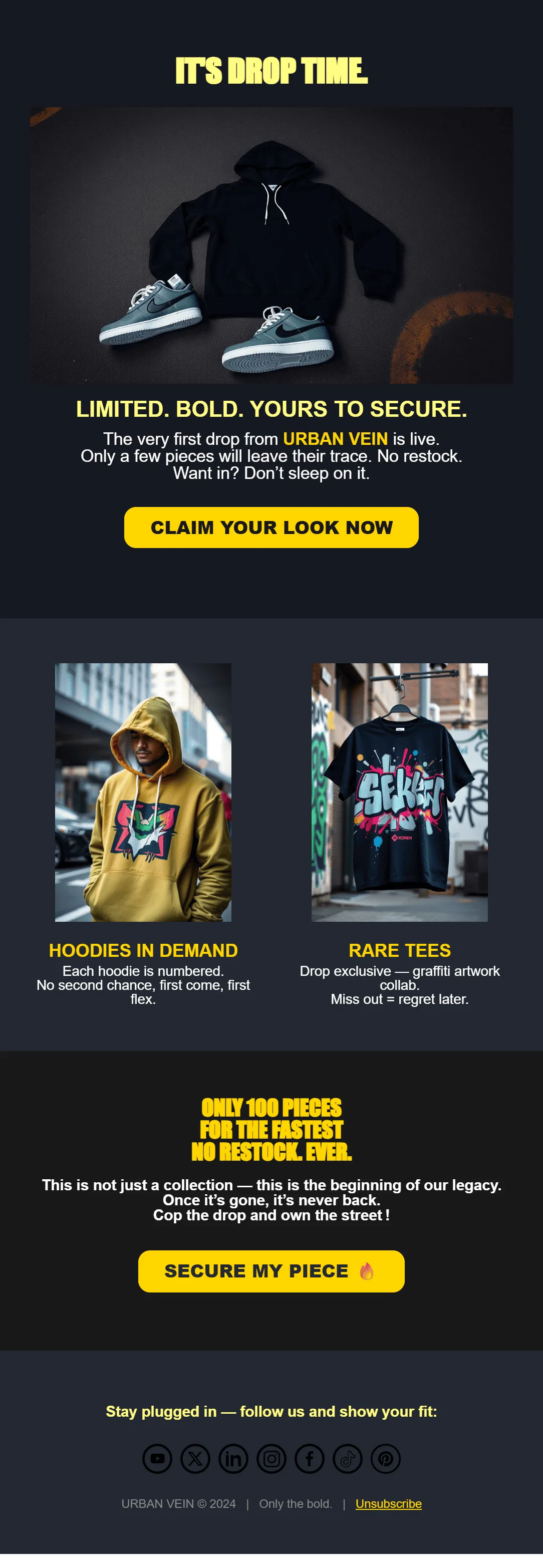 Exclusive Product Drop Email
