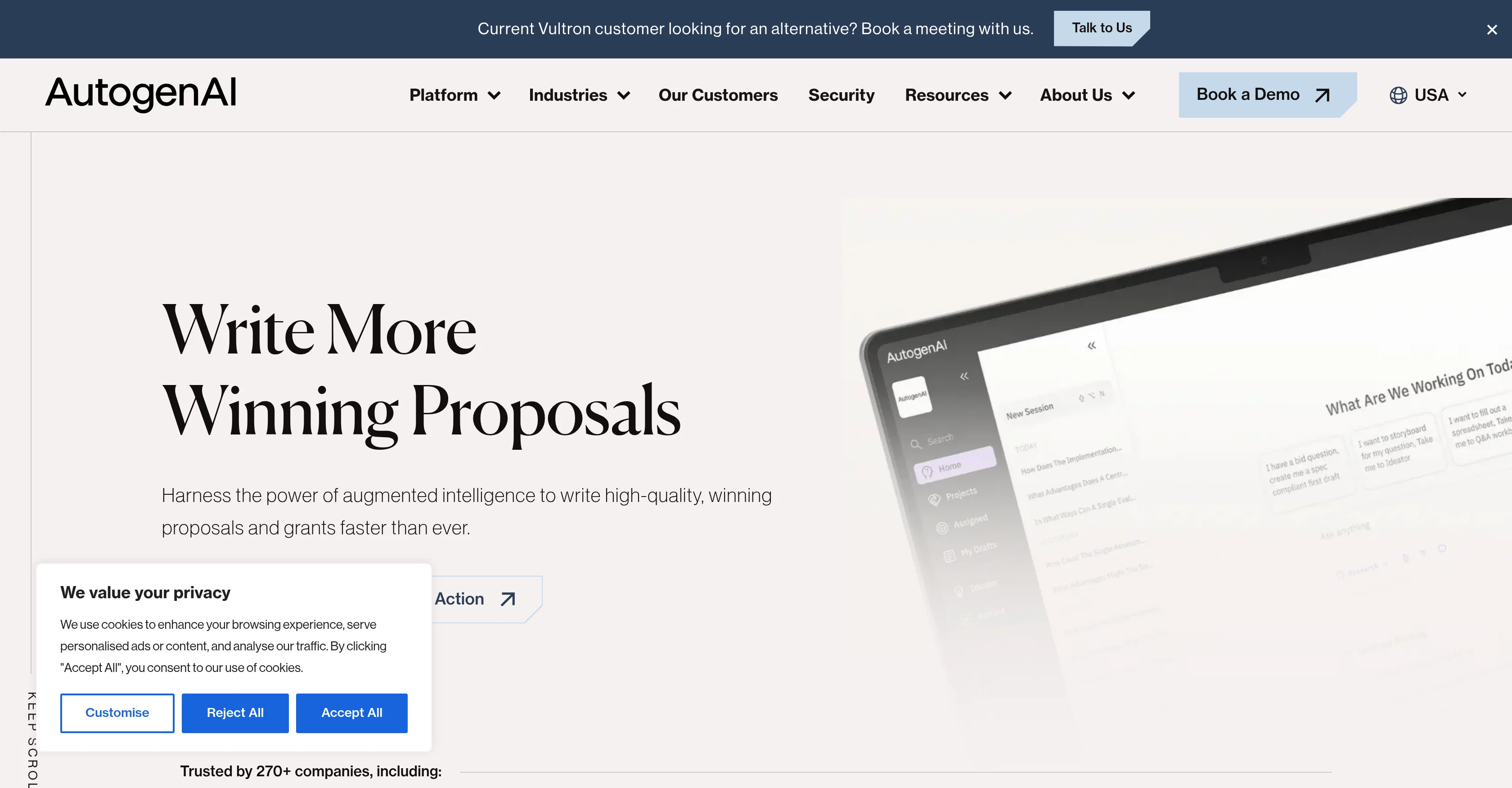 AutogenAI website