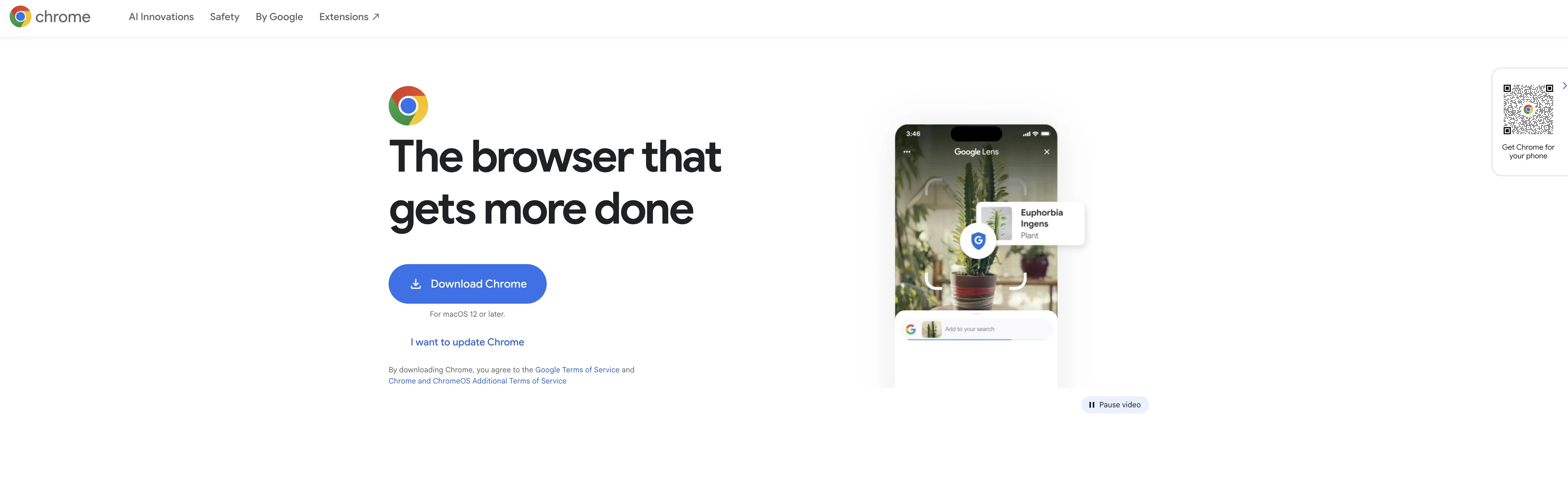 Chrome website