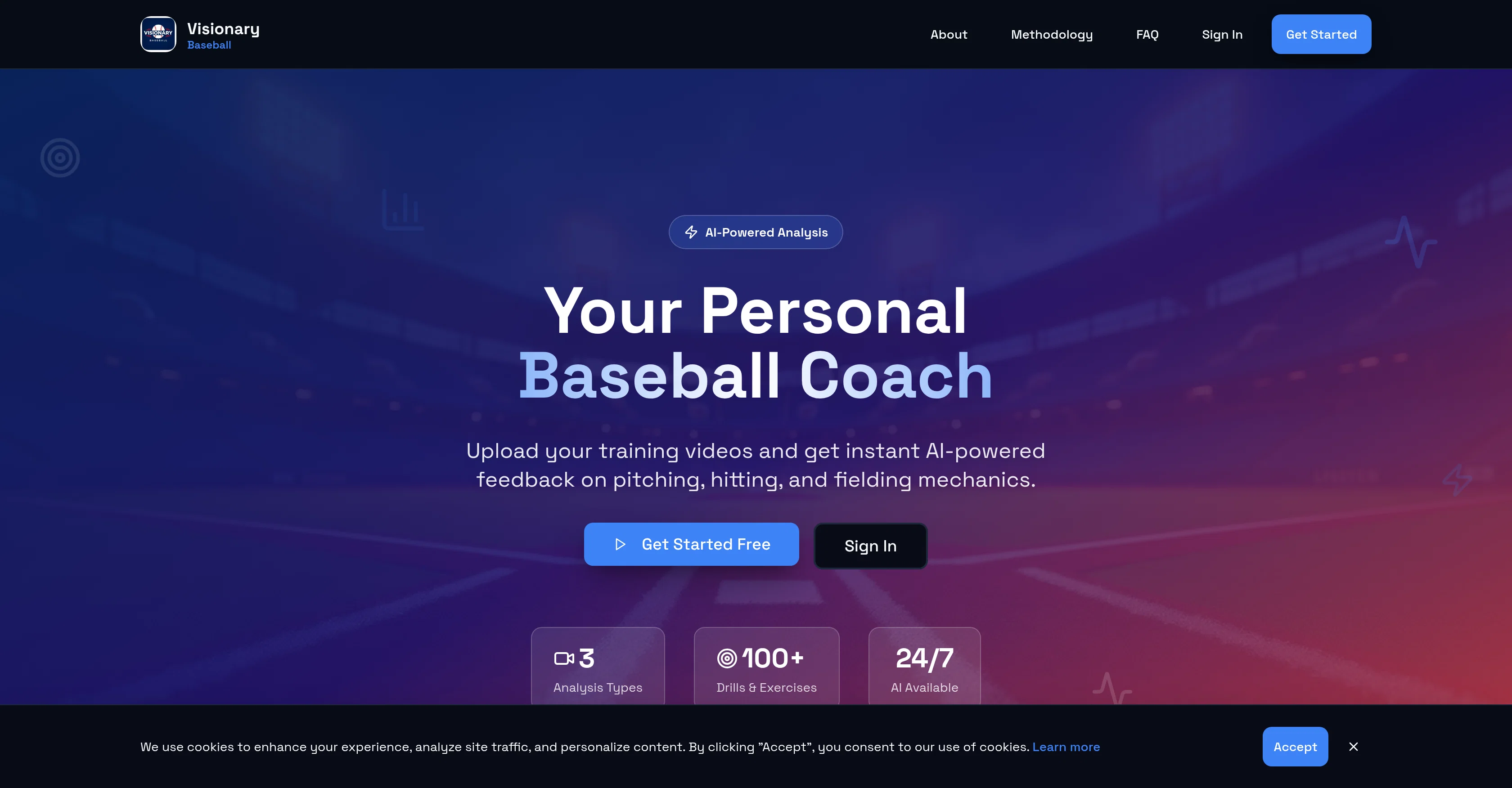 Visionary Baseball website