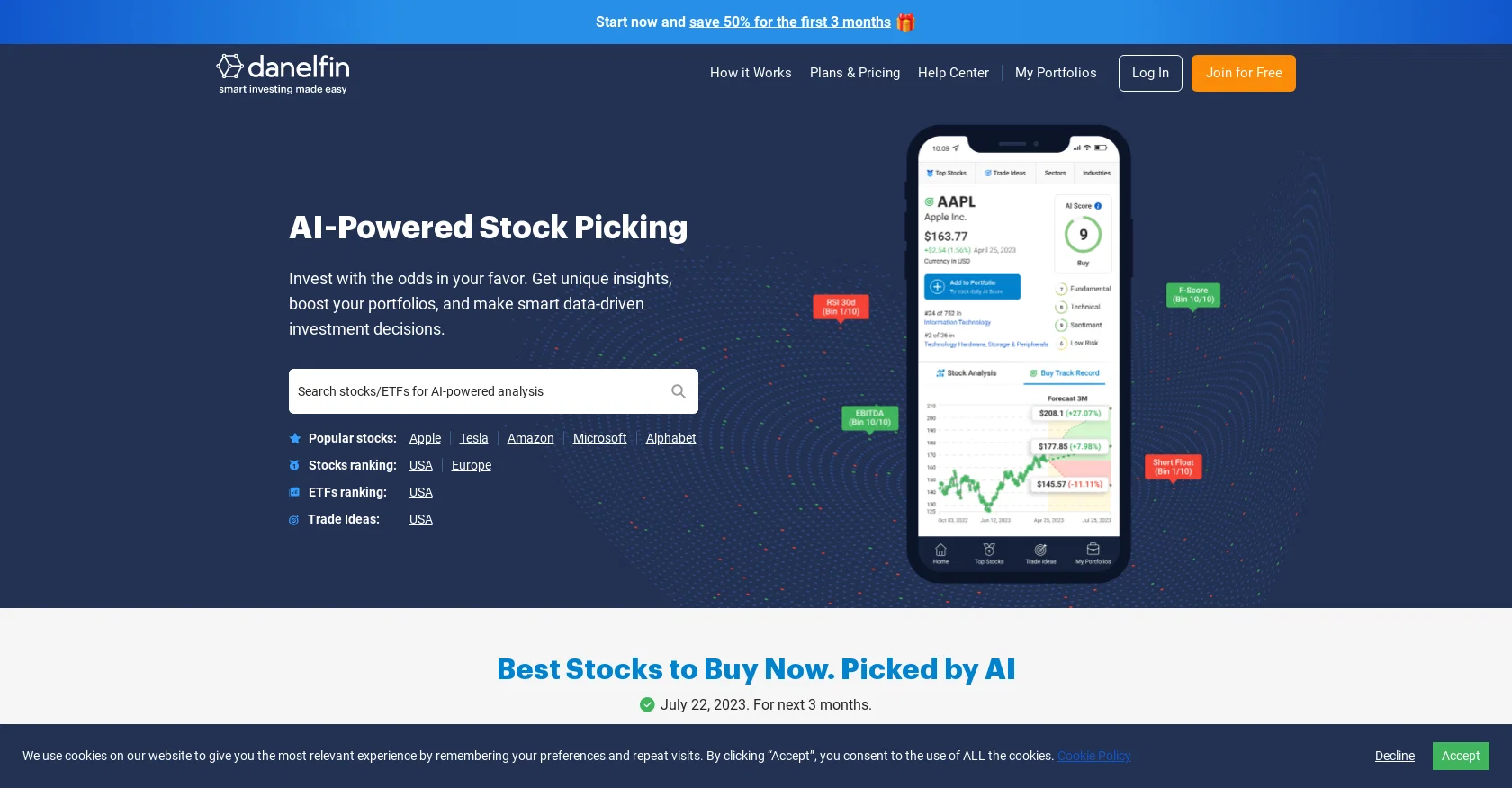 Danelfin website