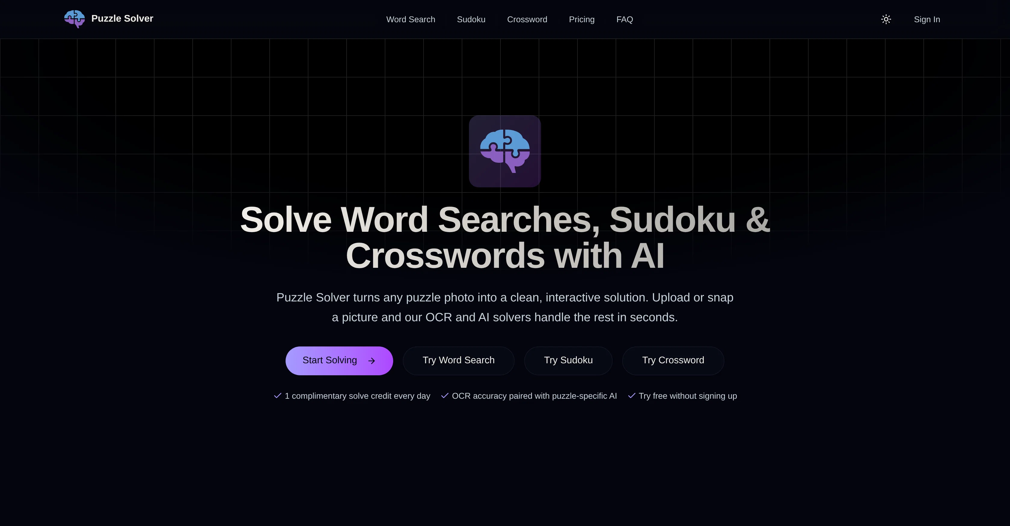 Puzzle Solver website