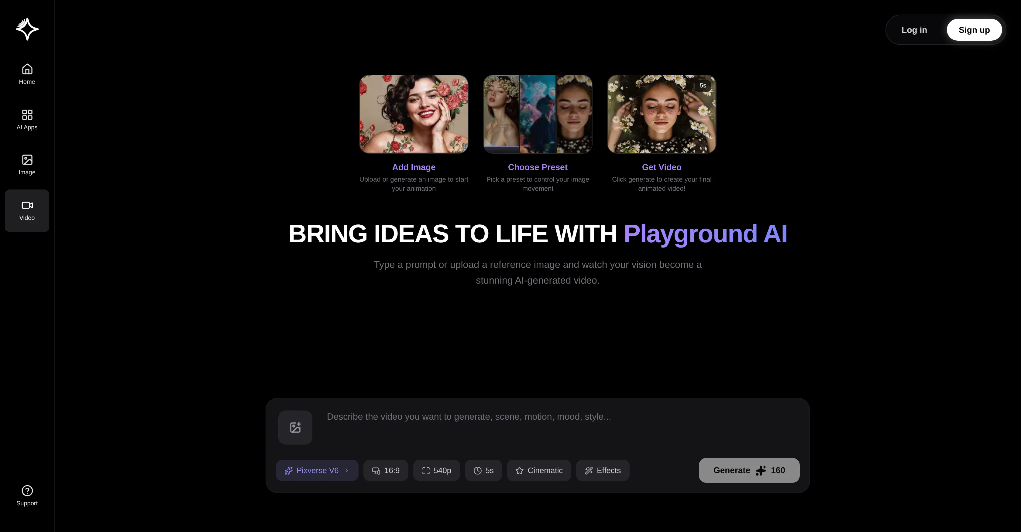 Playground AI - AI Video Generation website
