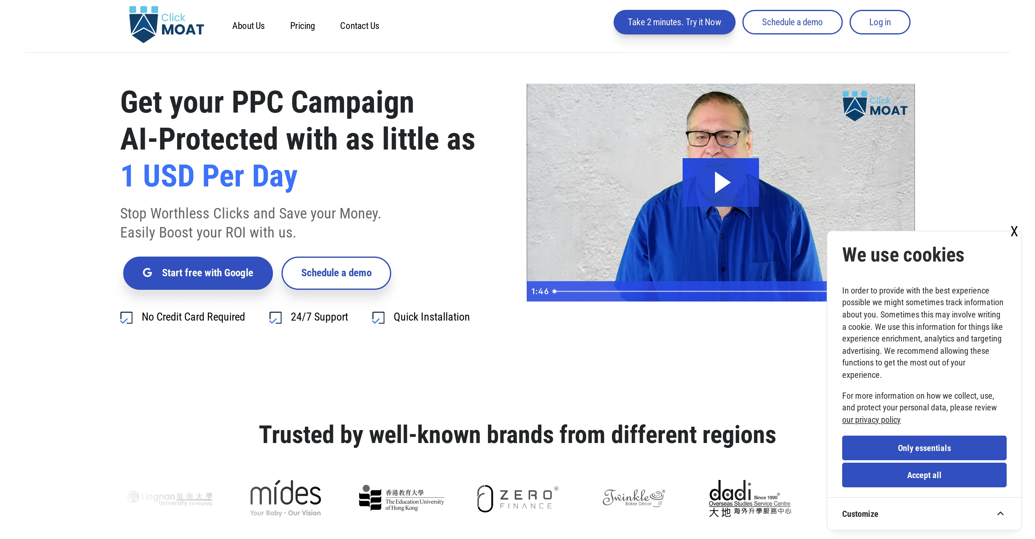 ClickMoat website