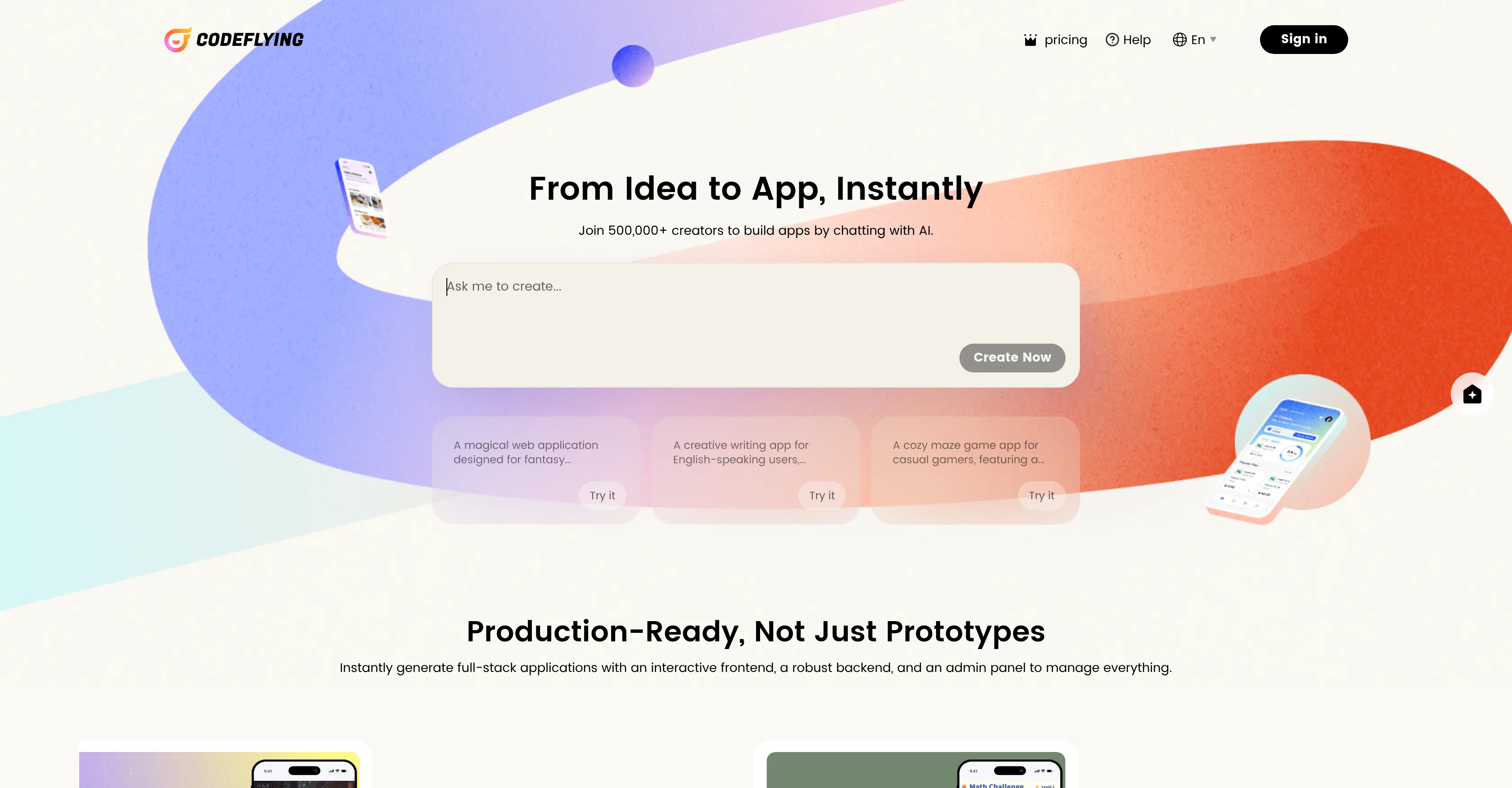 CodeFlying website