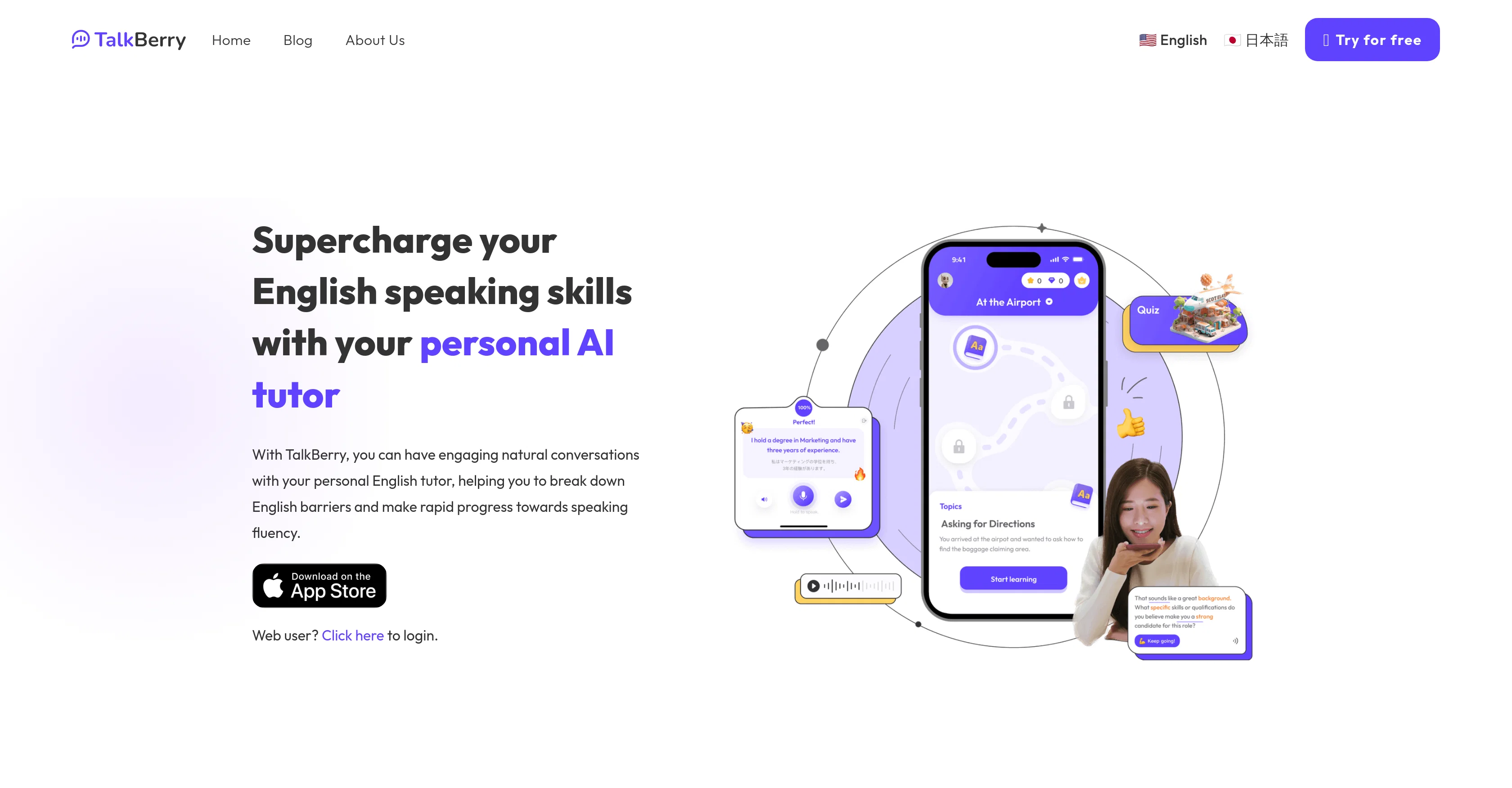 TalkBerry website