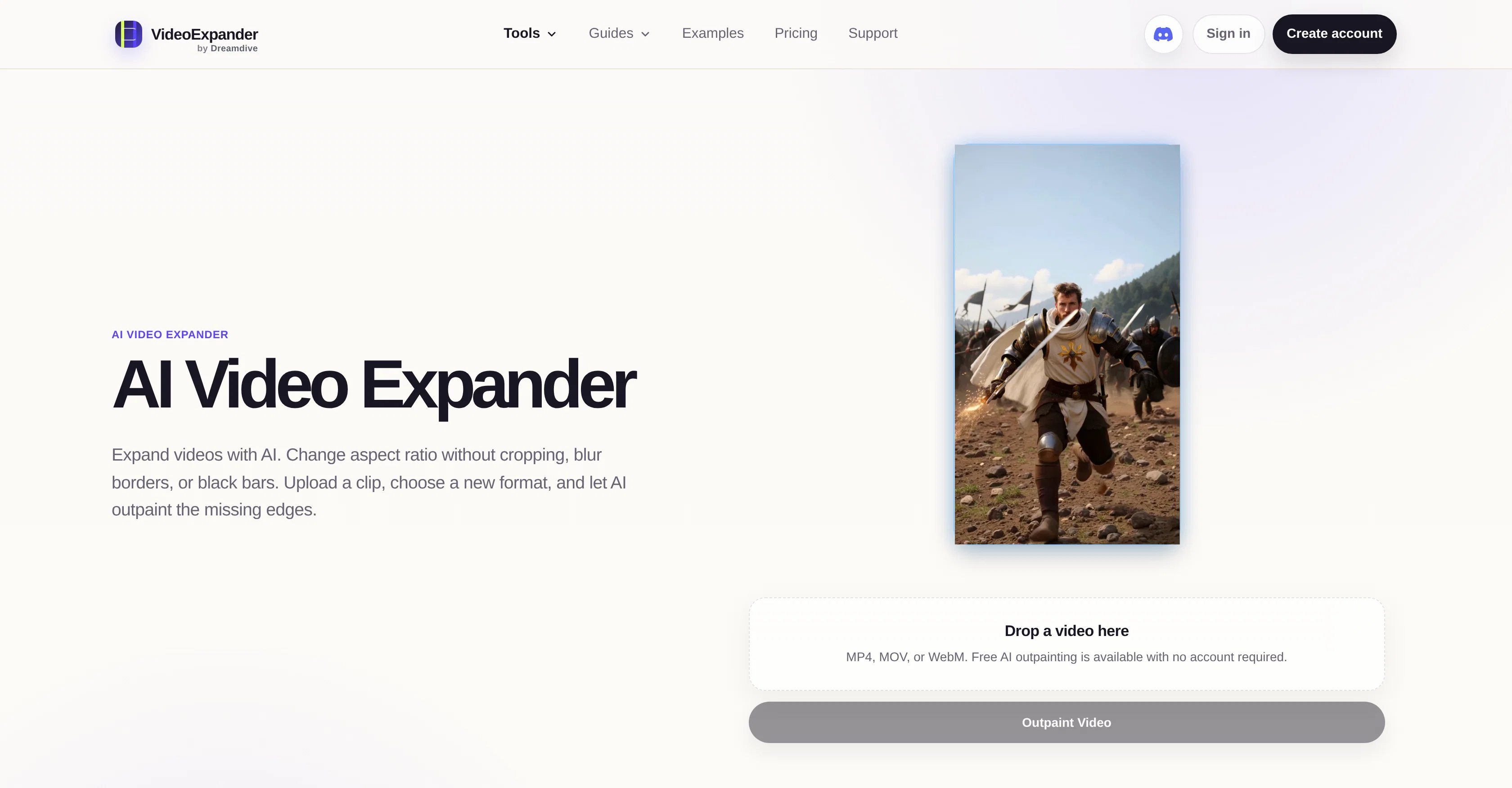 VideoExpander.ai website