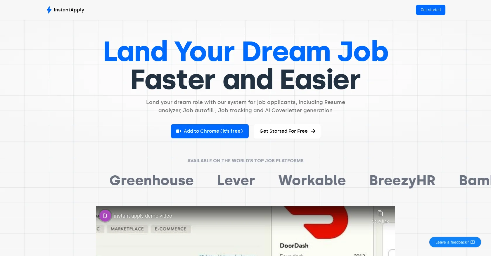 Instantapply website