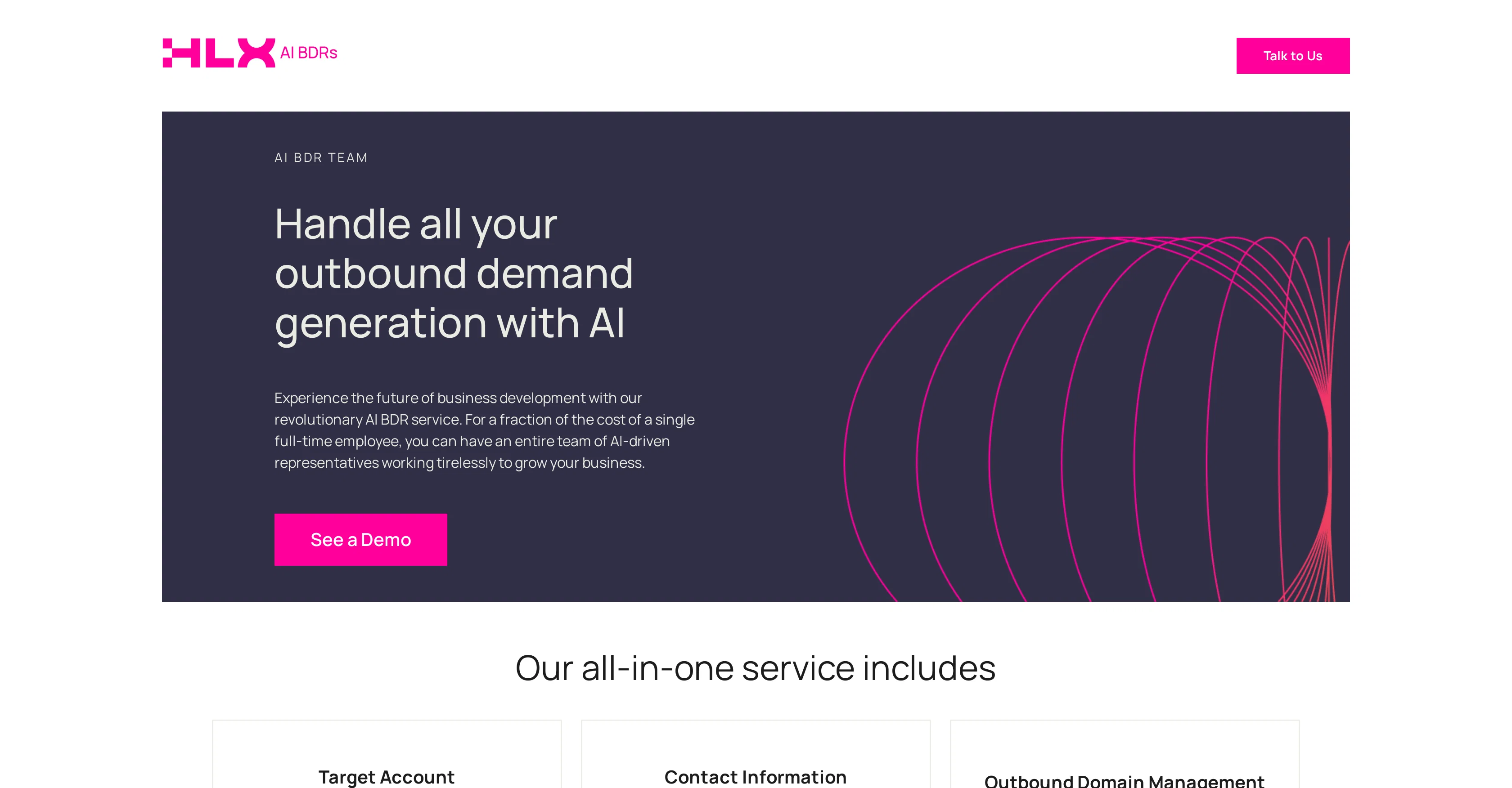 HLX AI BDR website