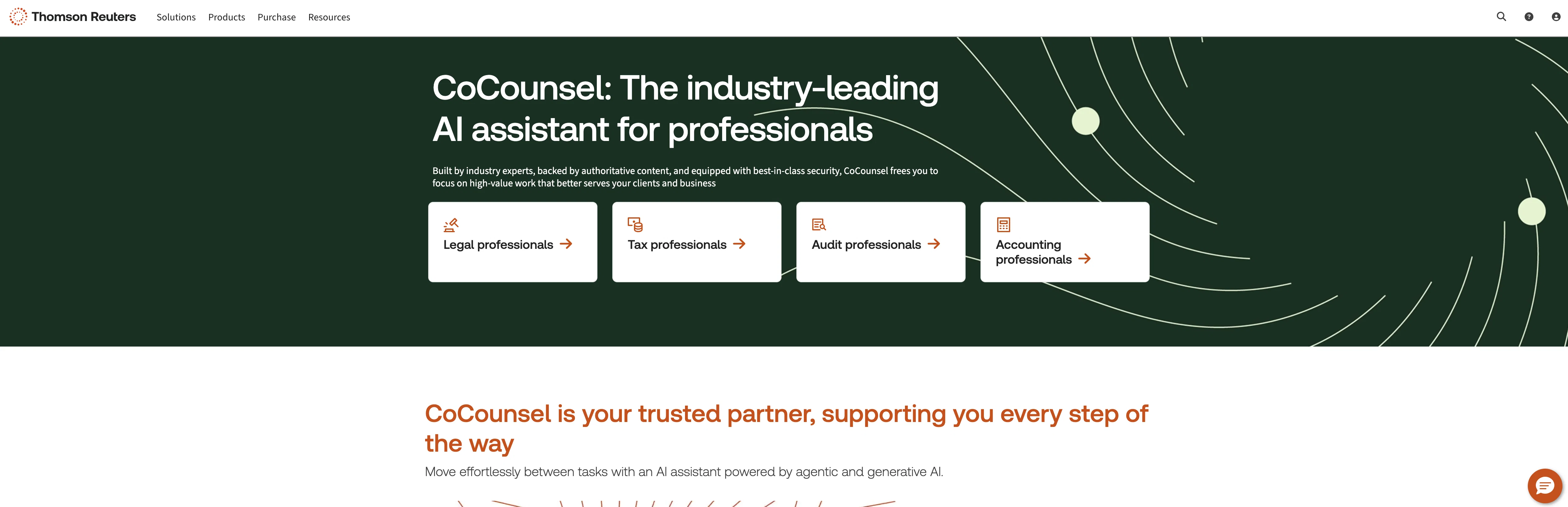 CoCounsel by Thomson Reuters website
