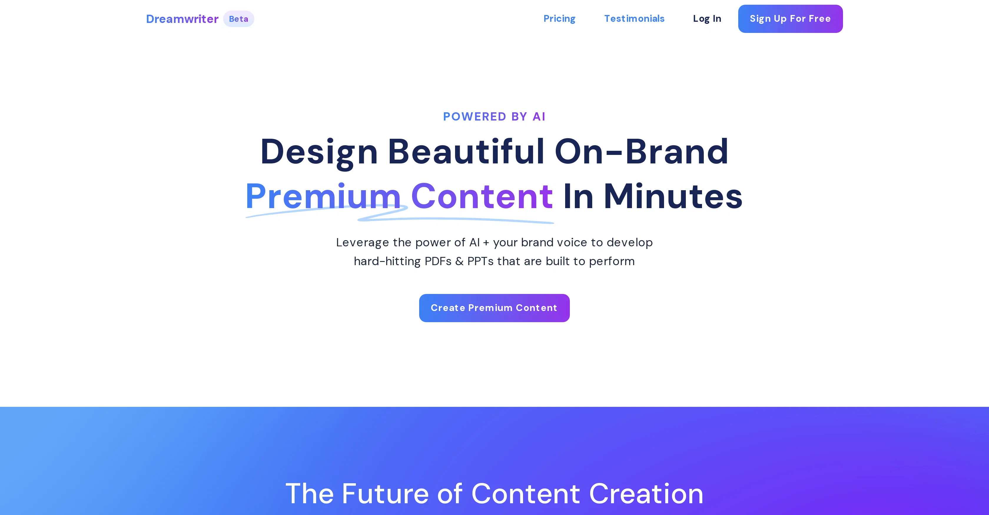 Dreamwriter website