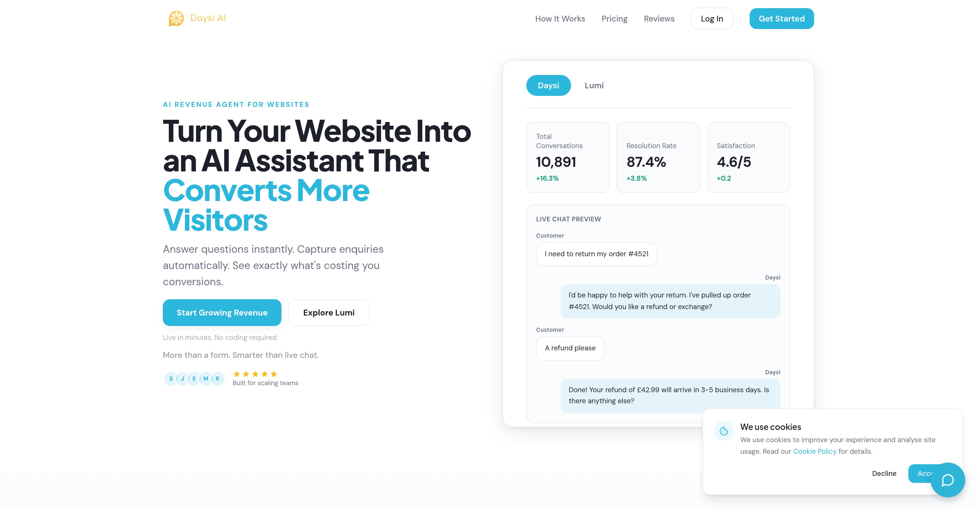 Daysi AI website