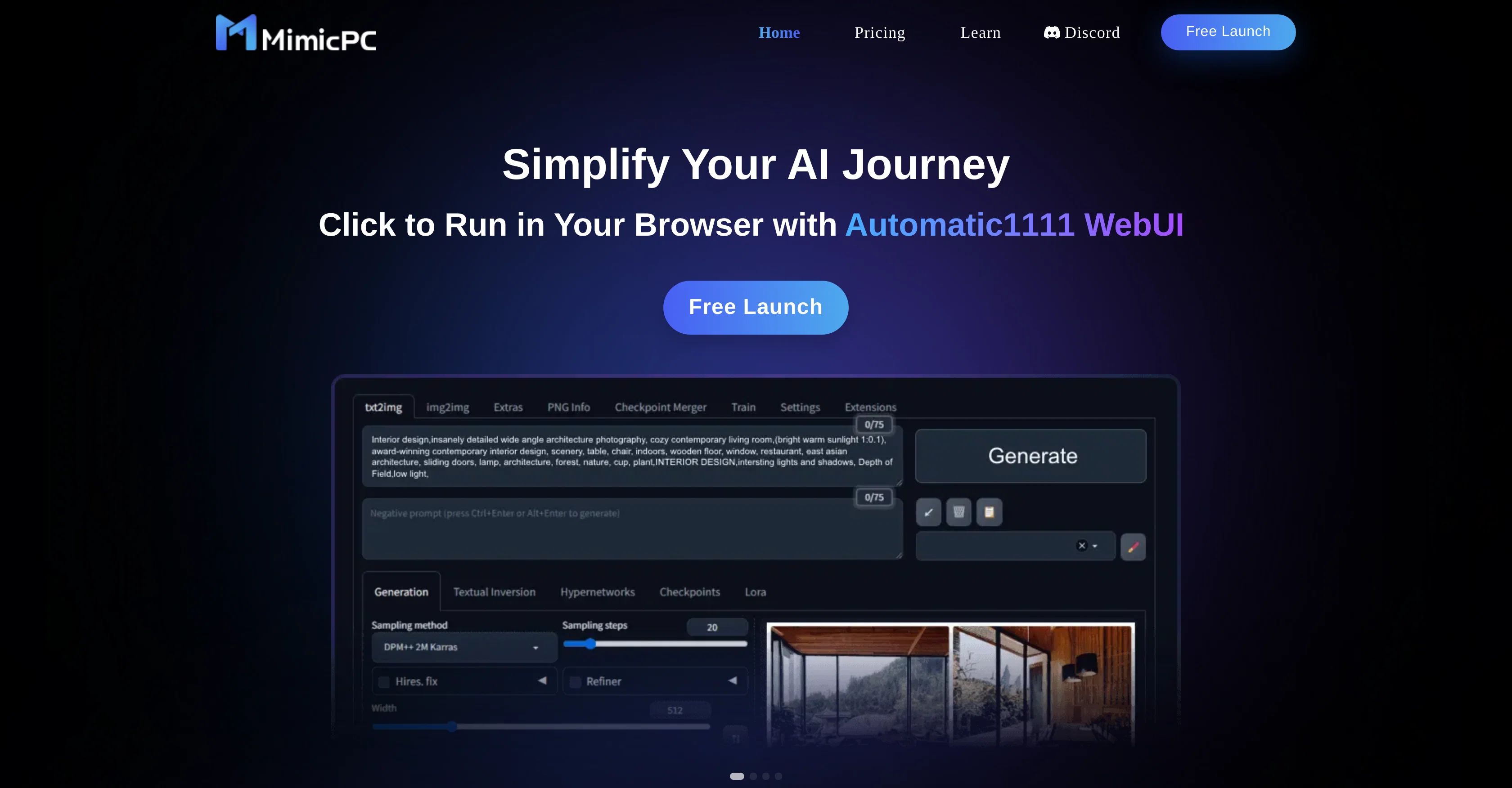 MimicPC website