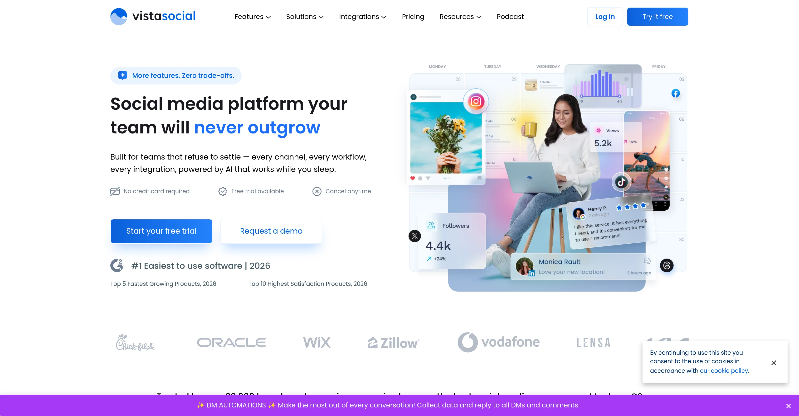 Vista Social website