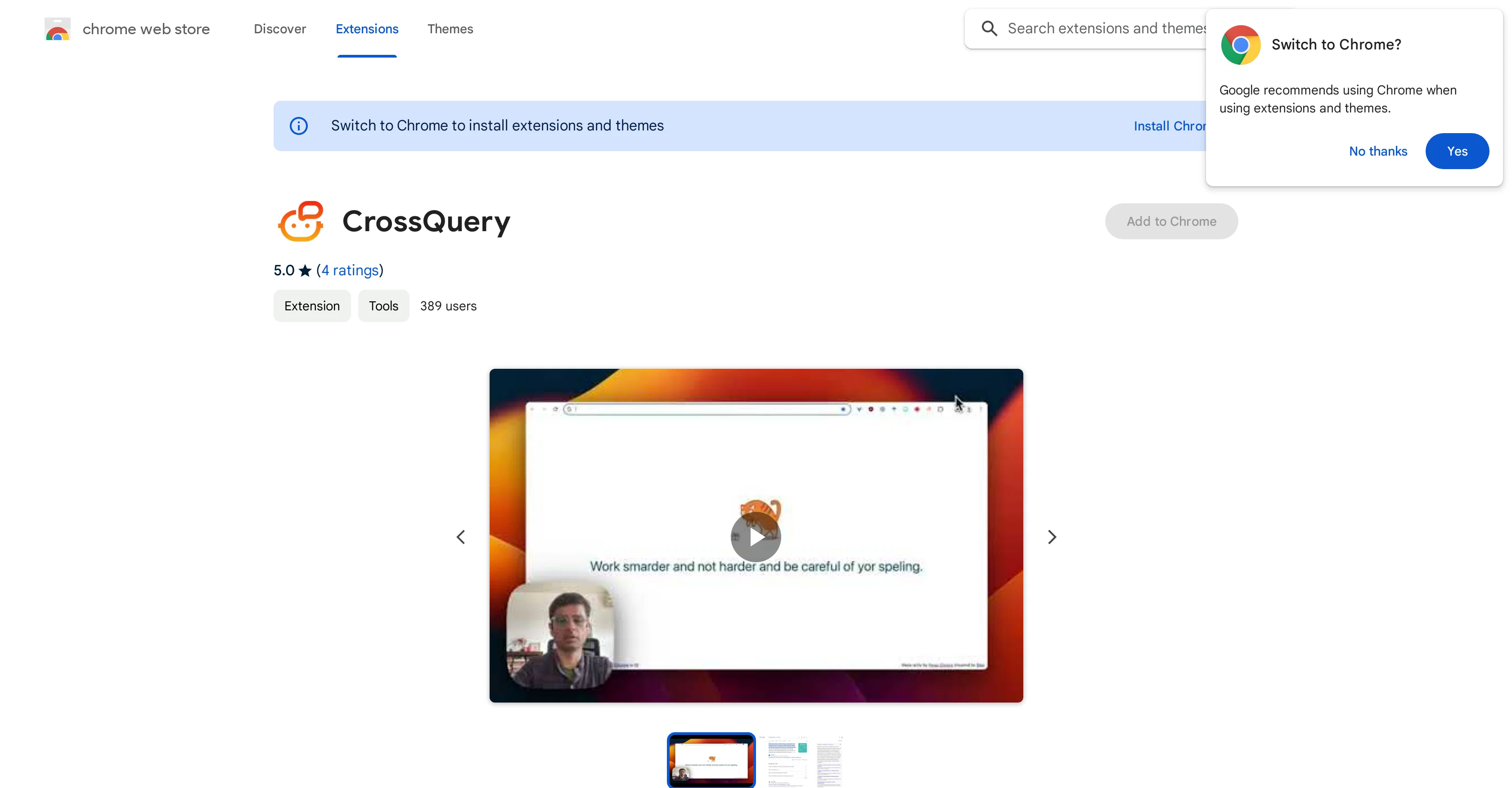 CrossQuery website