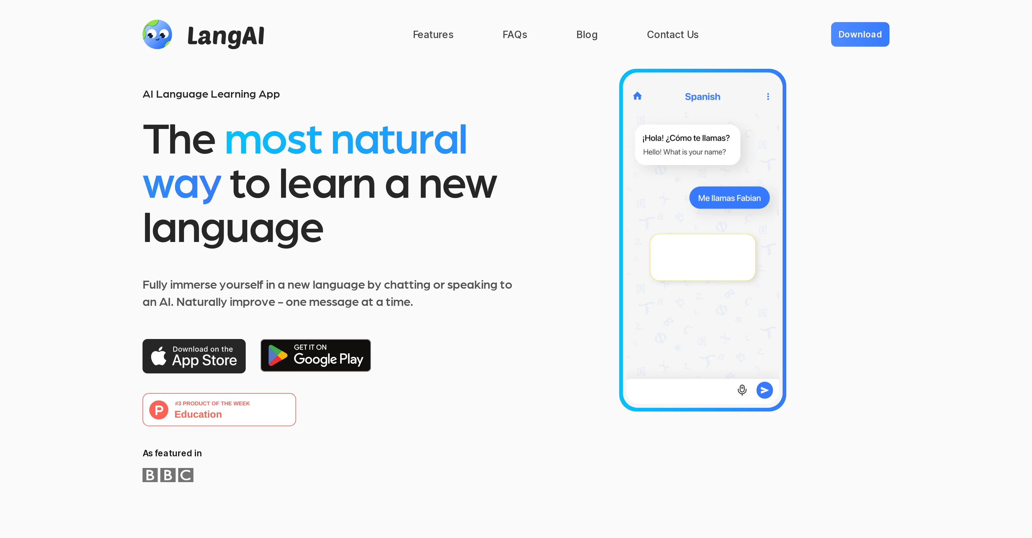 LangAI website