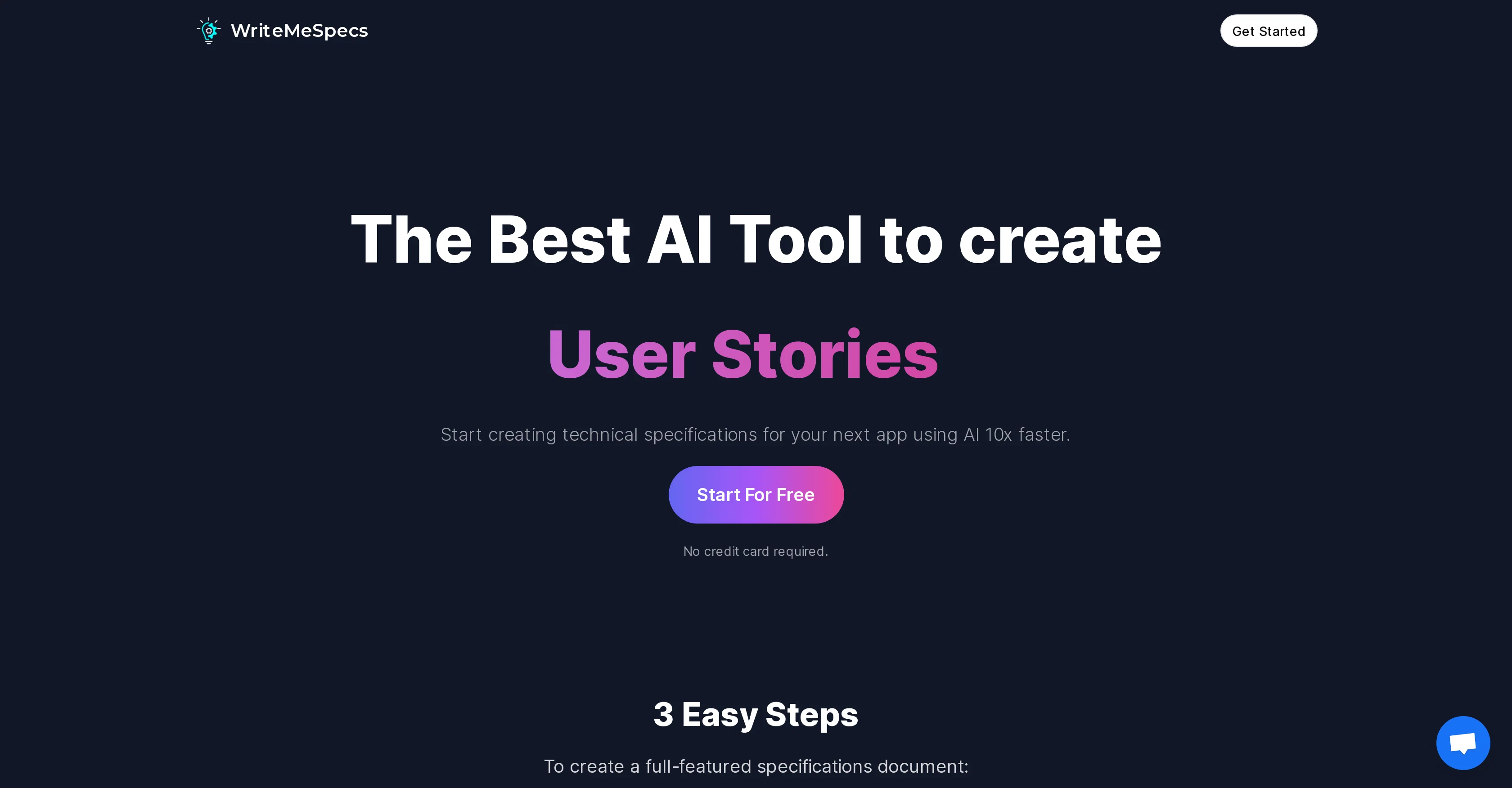 WriteMeSpecs website