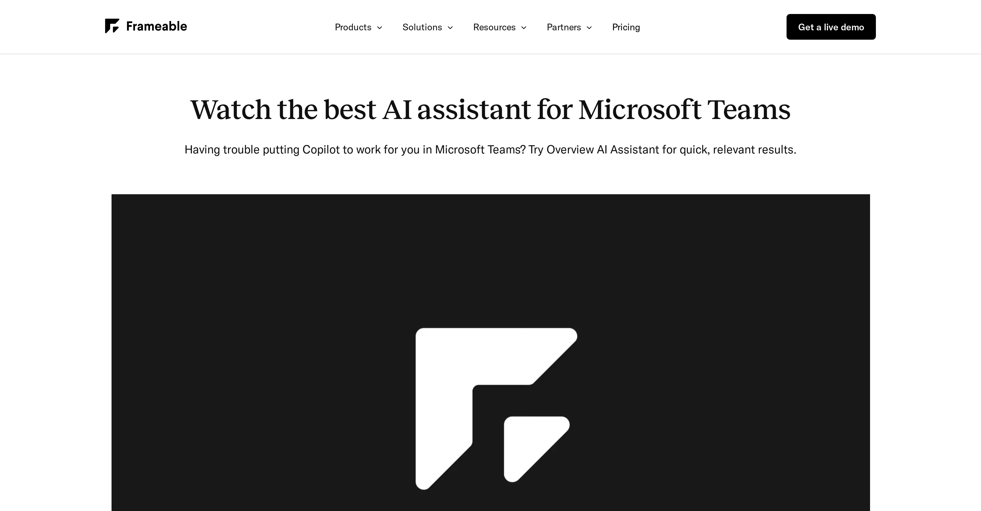 Frameable website