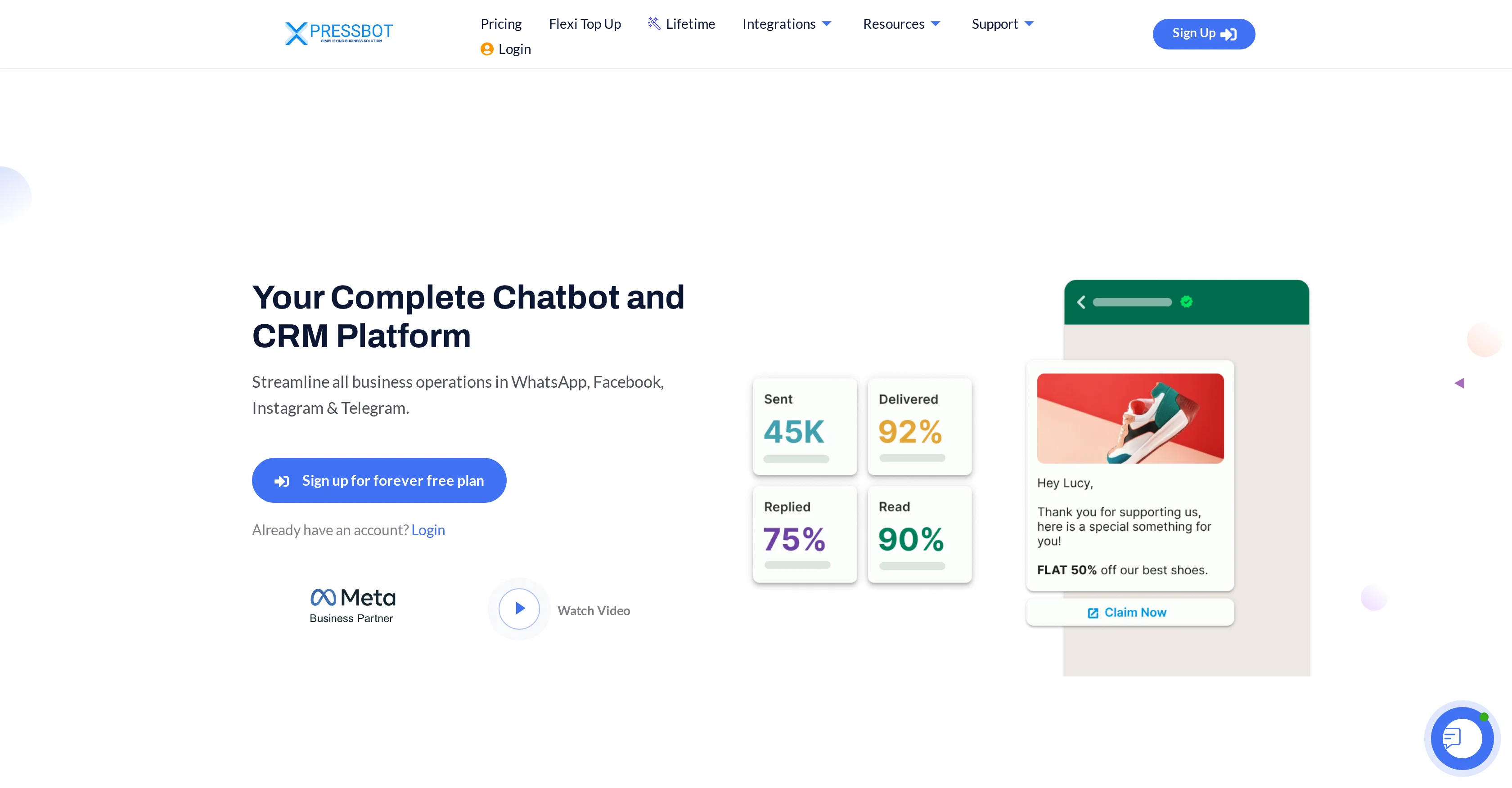 XpressBot website