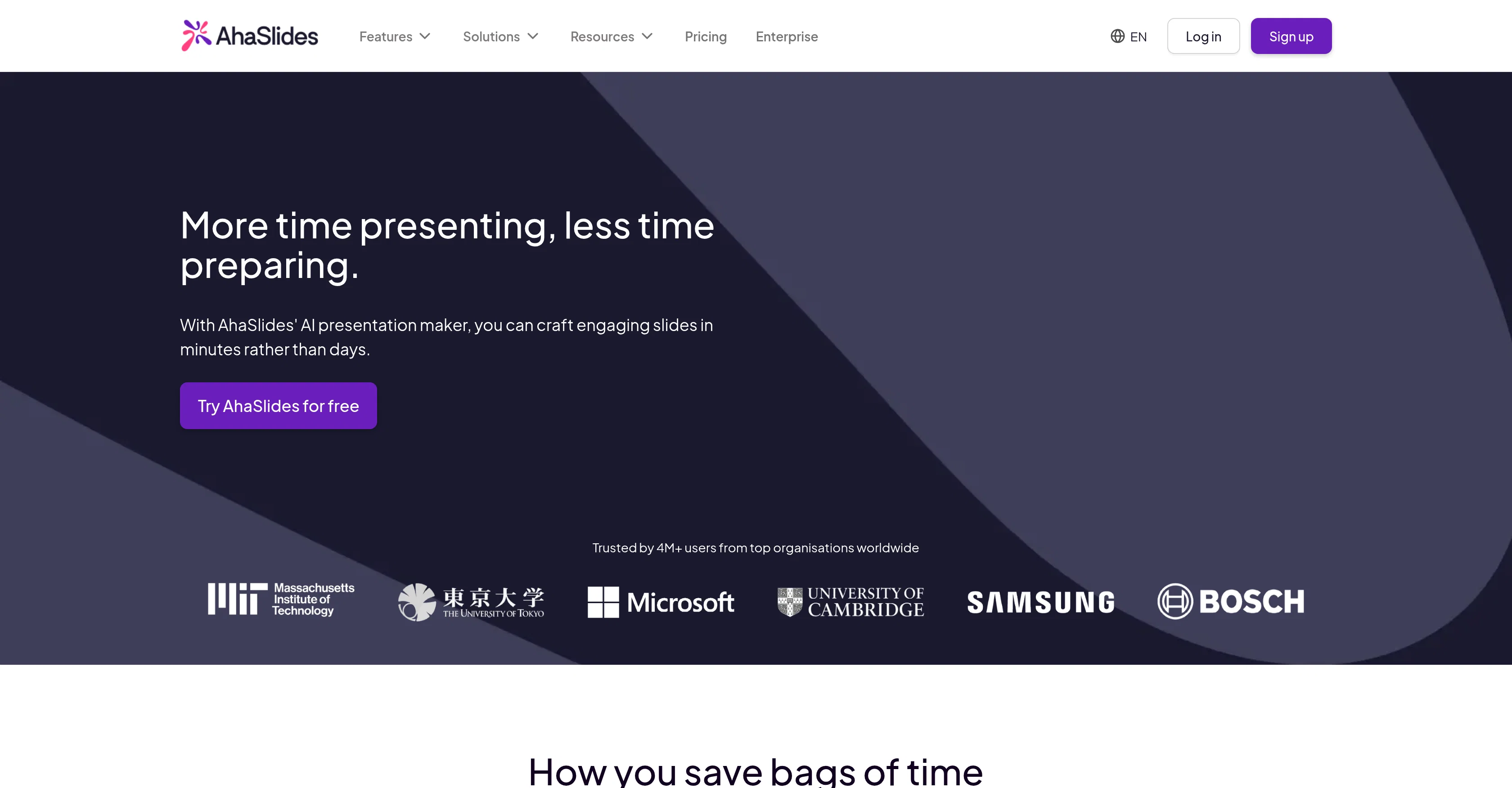 AhaSlides website