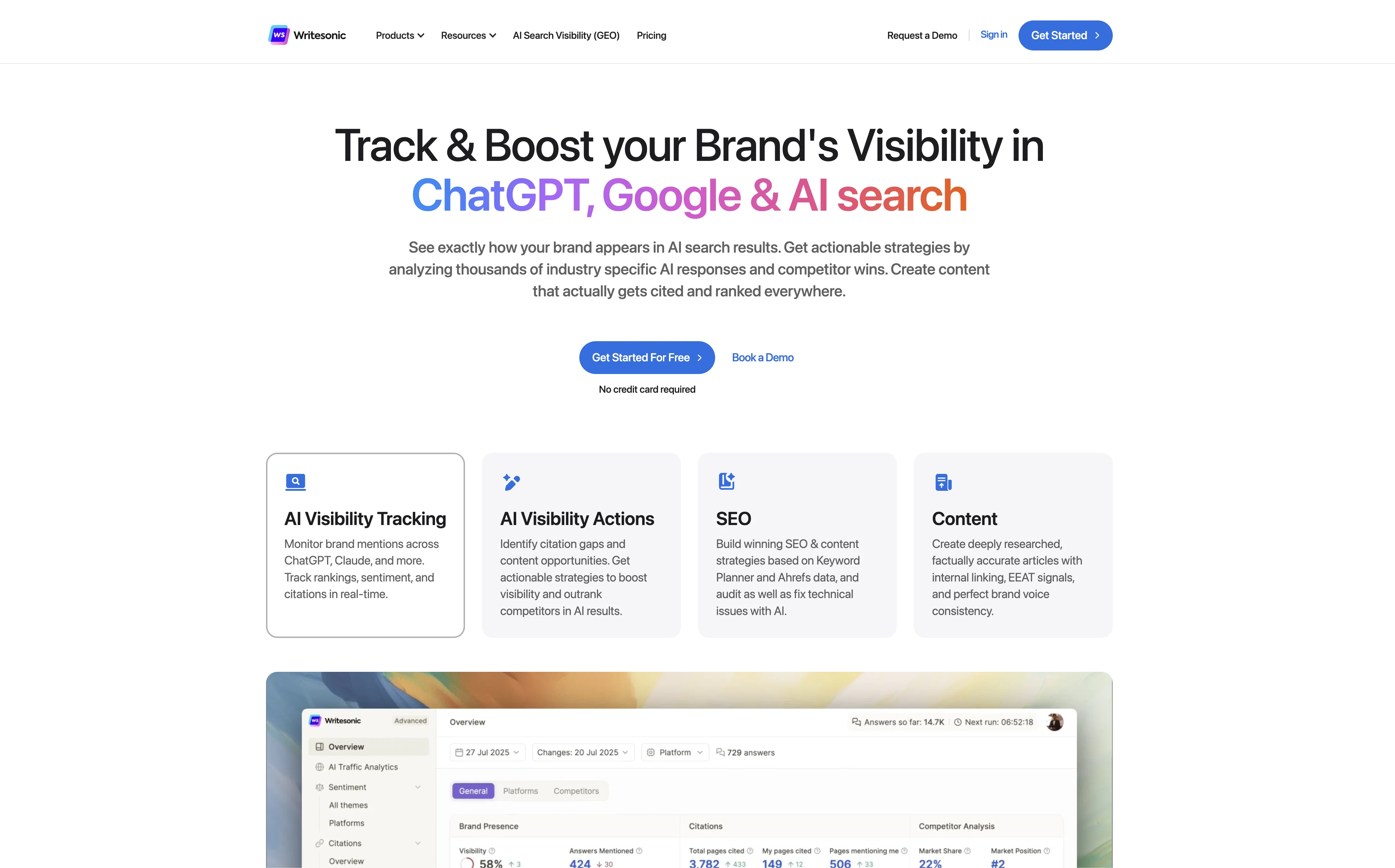 Writesonic website
