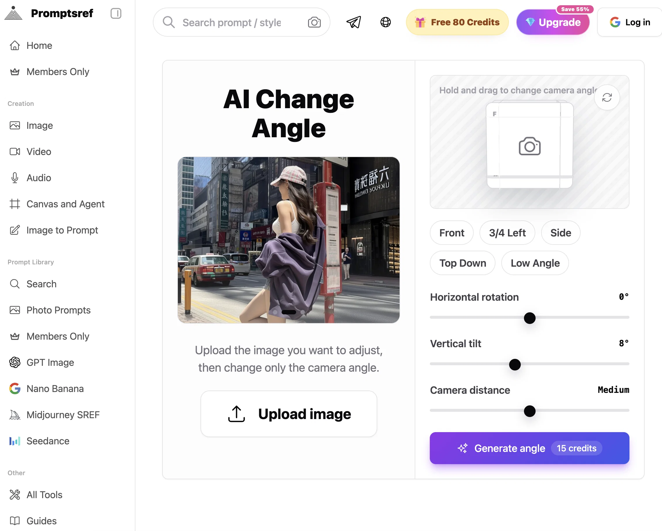 AI Change Angle | Promptsref website