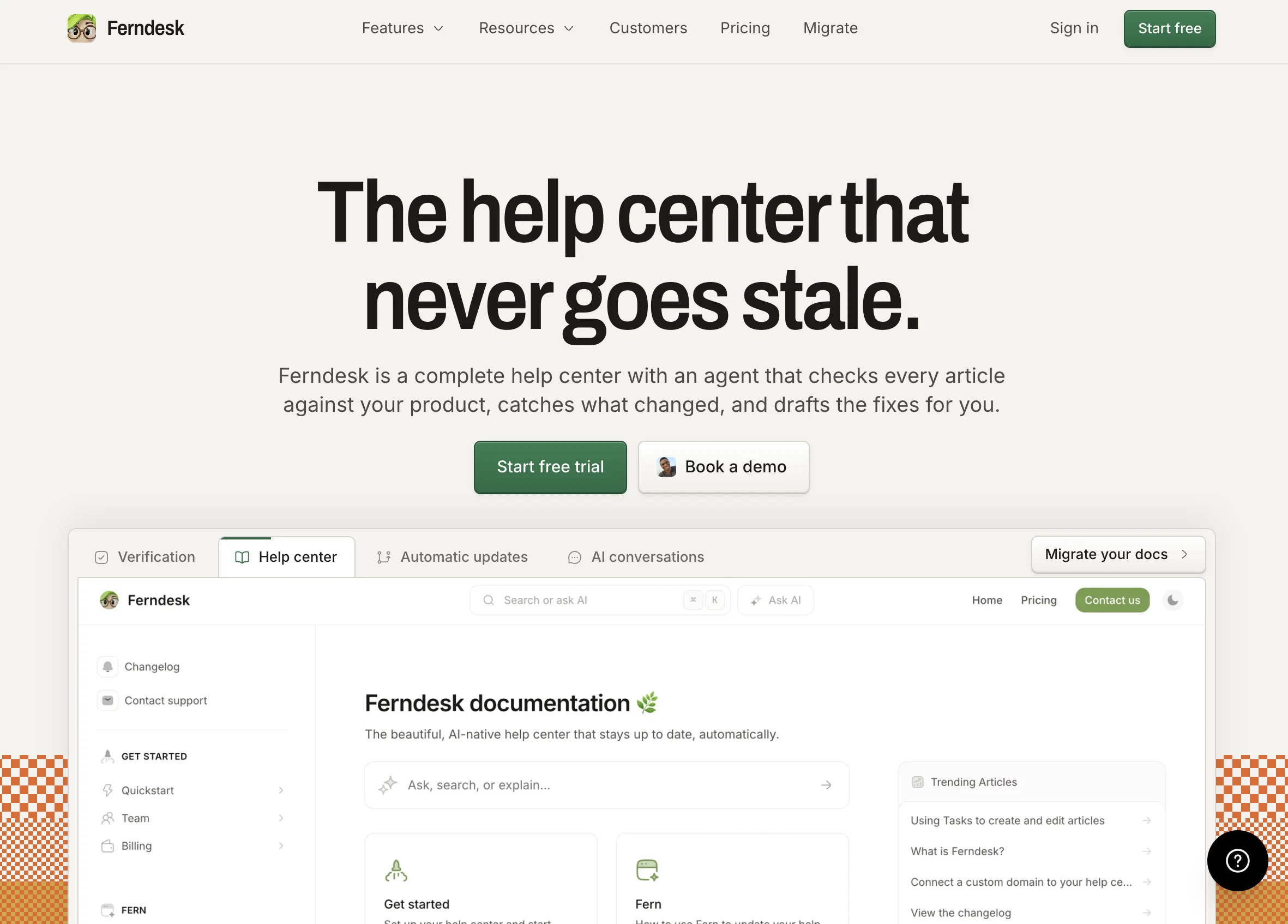 Ferndesk website