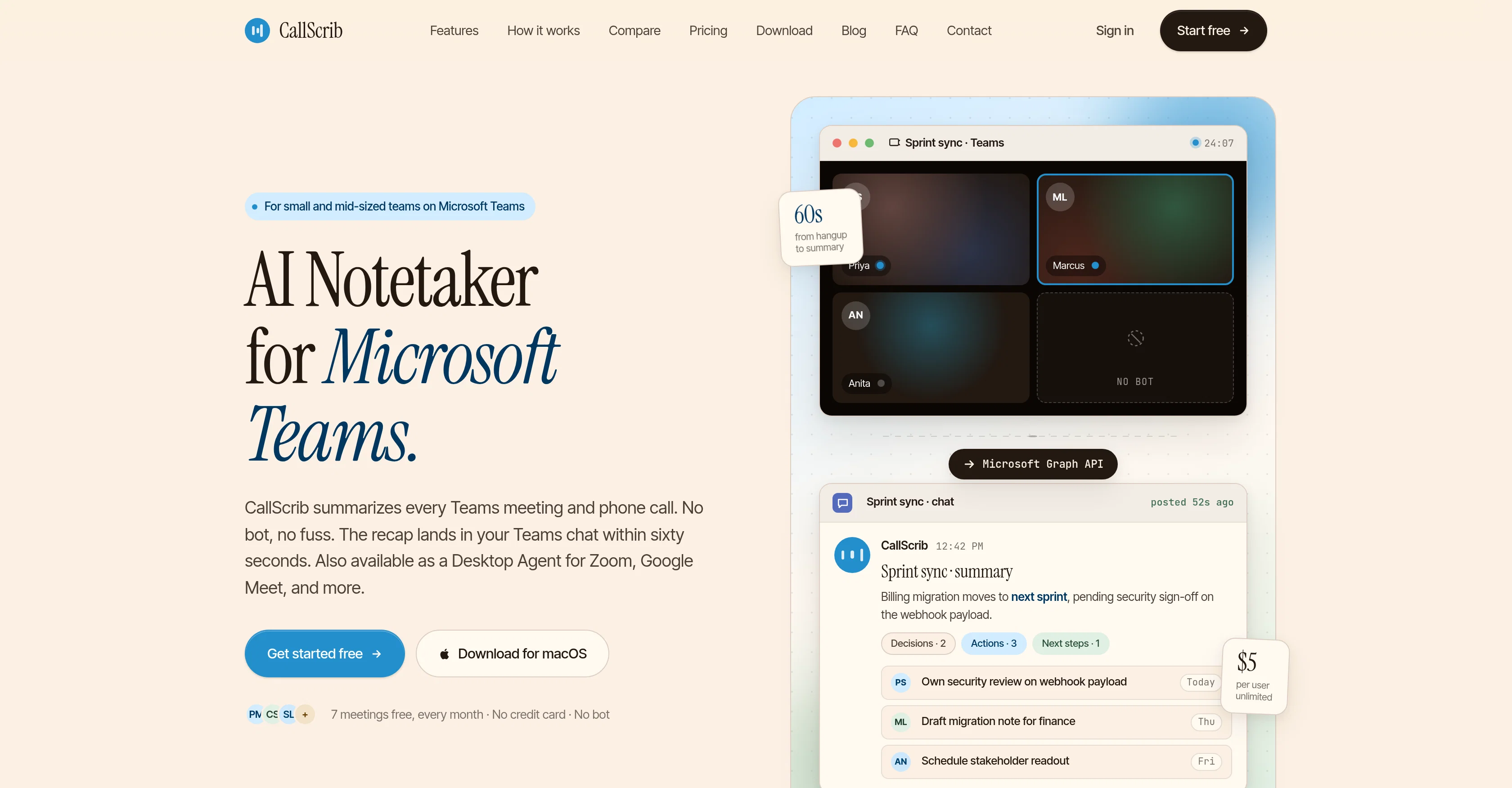 CallScrib website