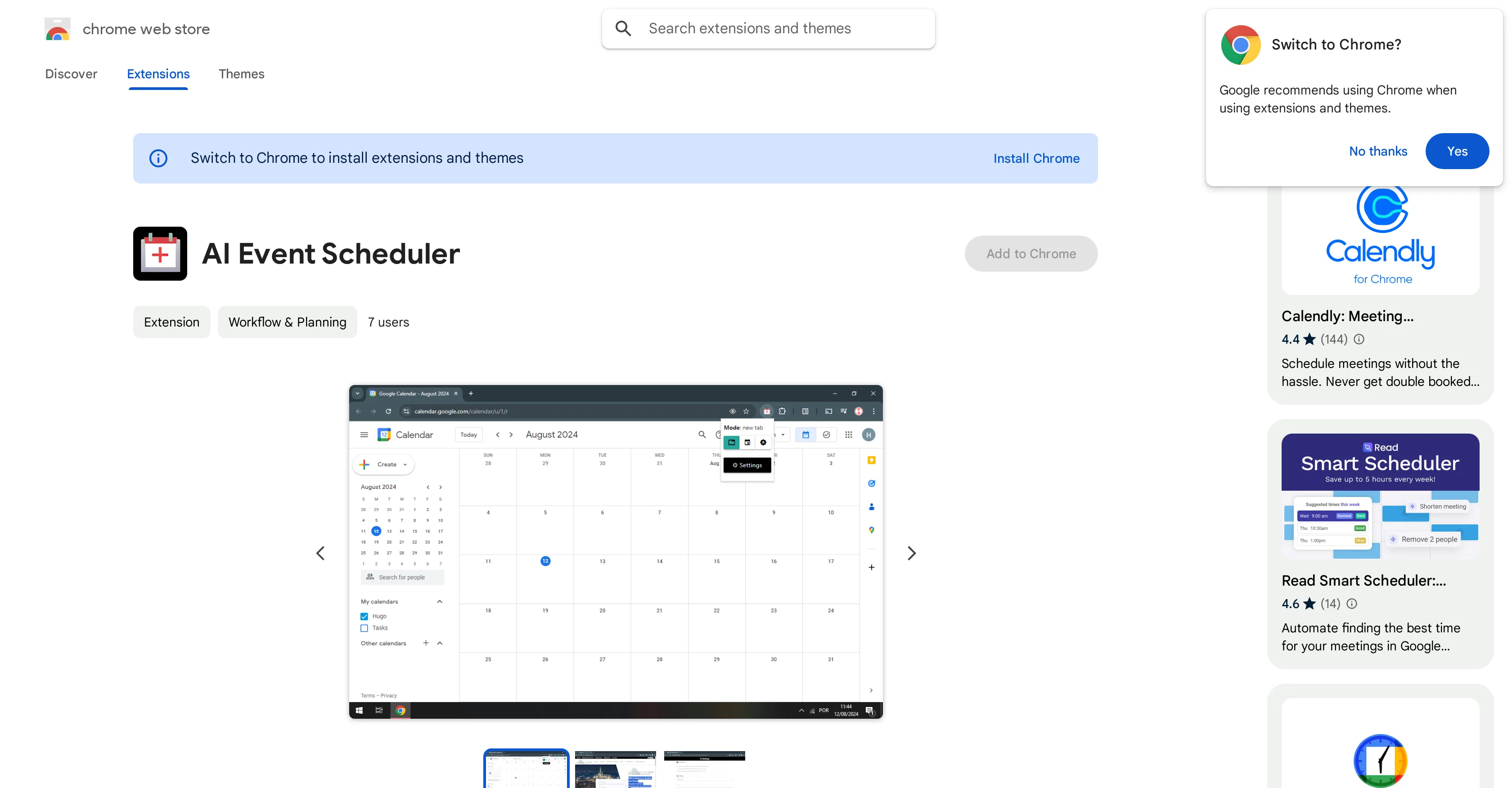 AI Event Scheduler website