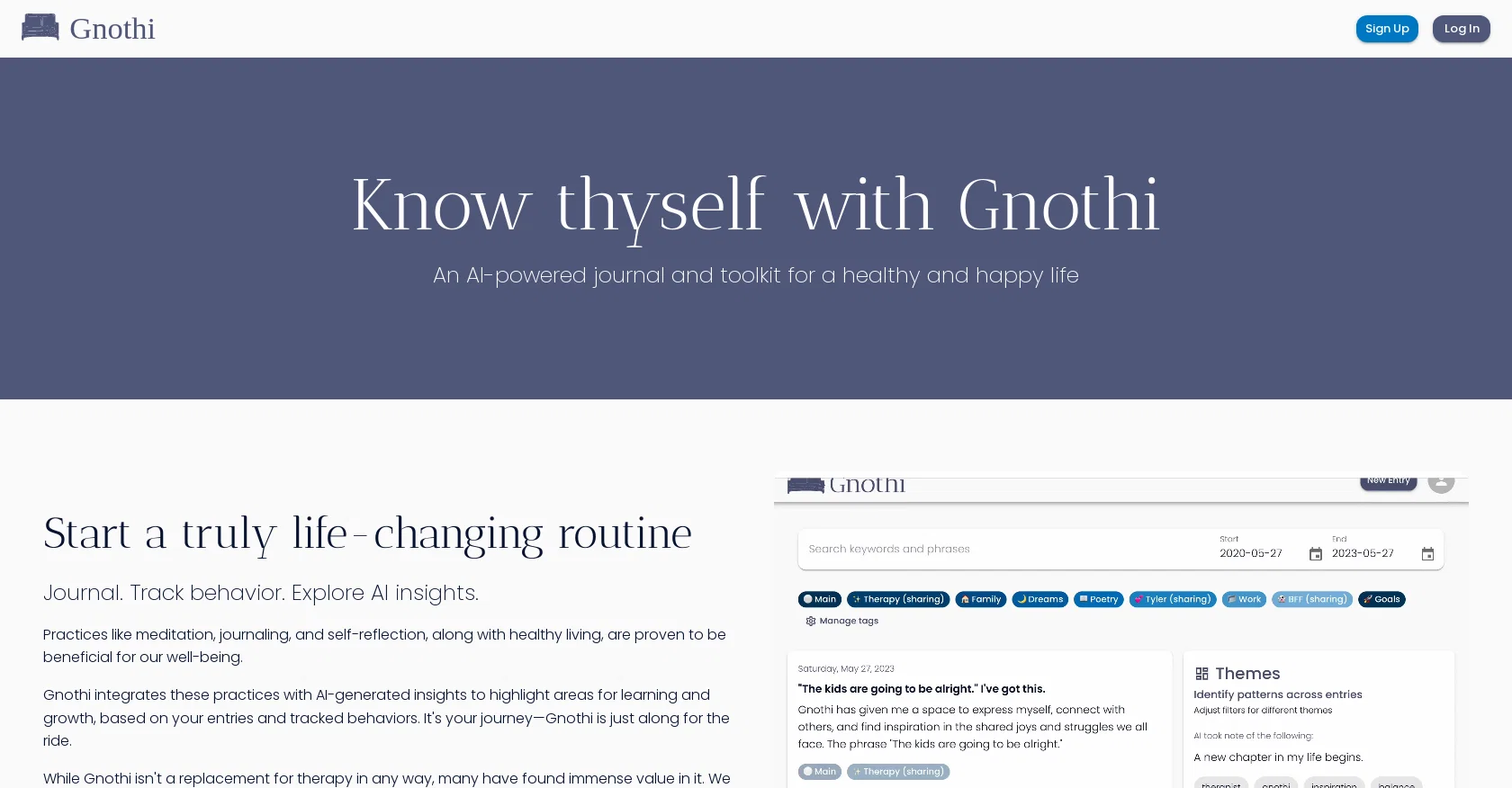 Gnothi website