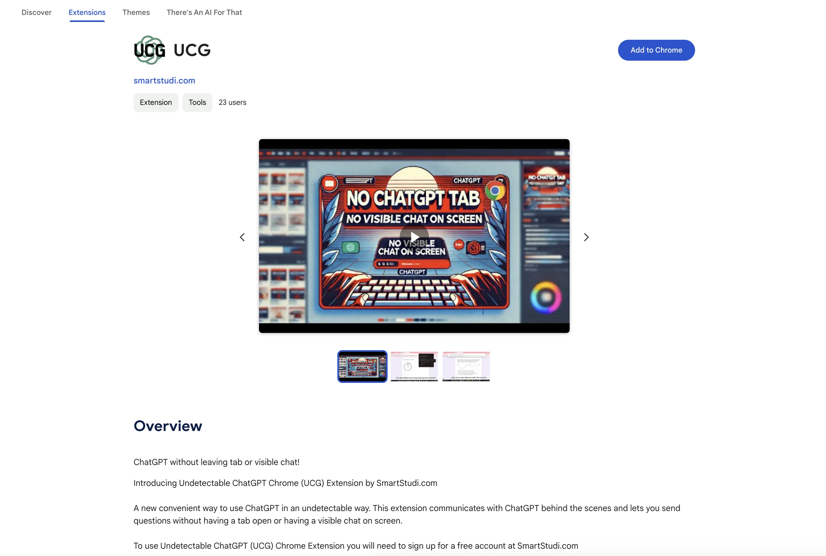 UCG by SmartStudi.com website